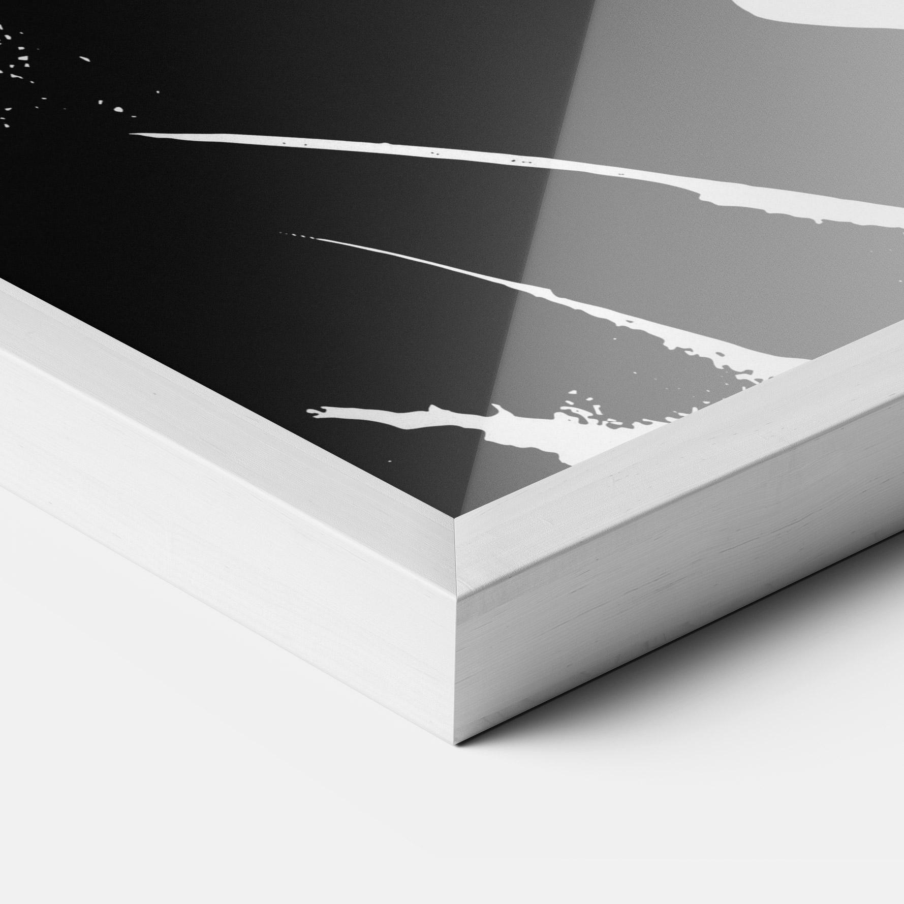 Gerahmte Poster Black Silhouette mockup 3