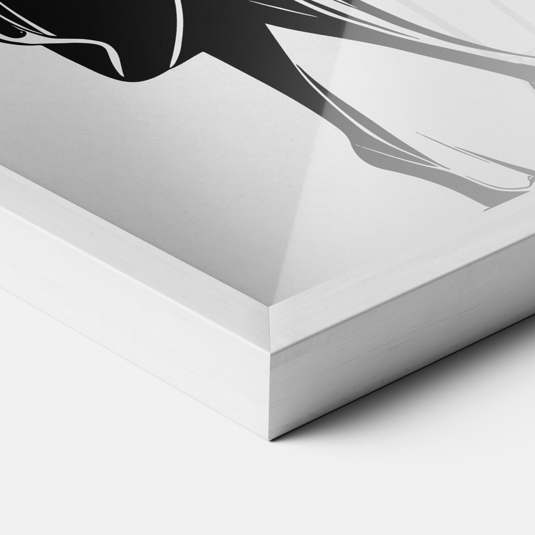 Gerahmte Poster Lady Shilouette mockup 3