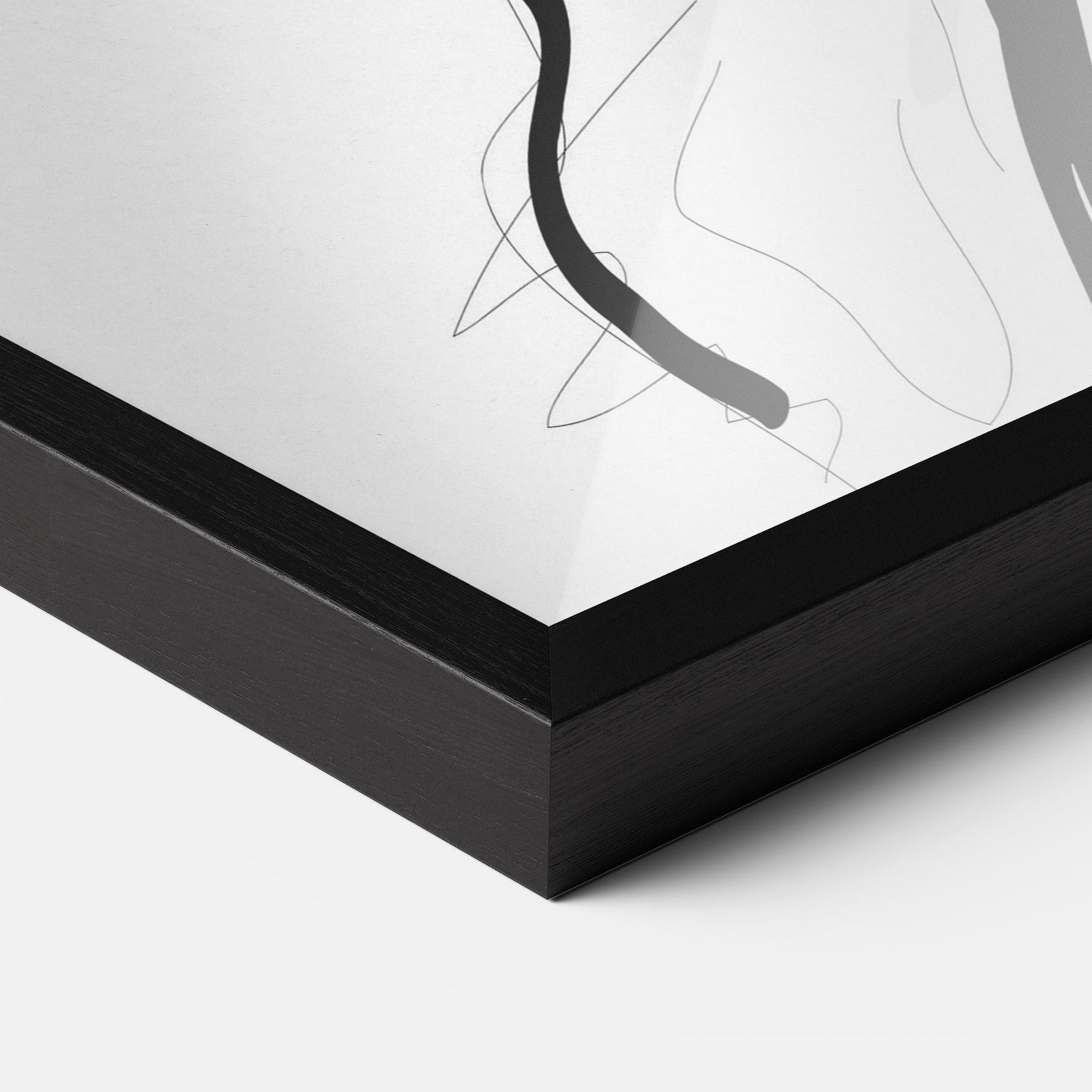 Gerahmte Poster Asian Shilouette mockup 3