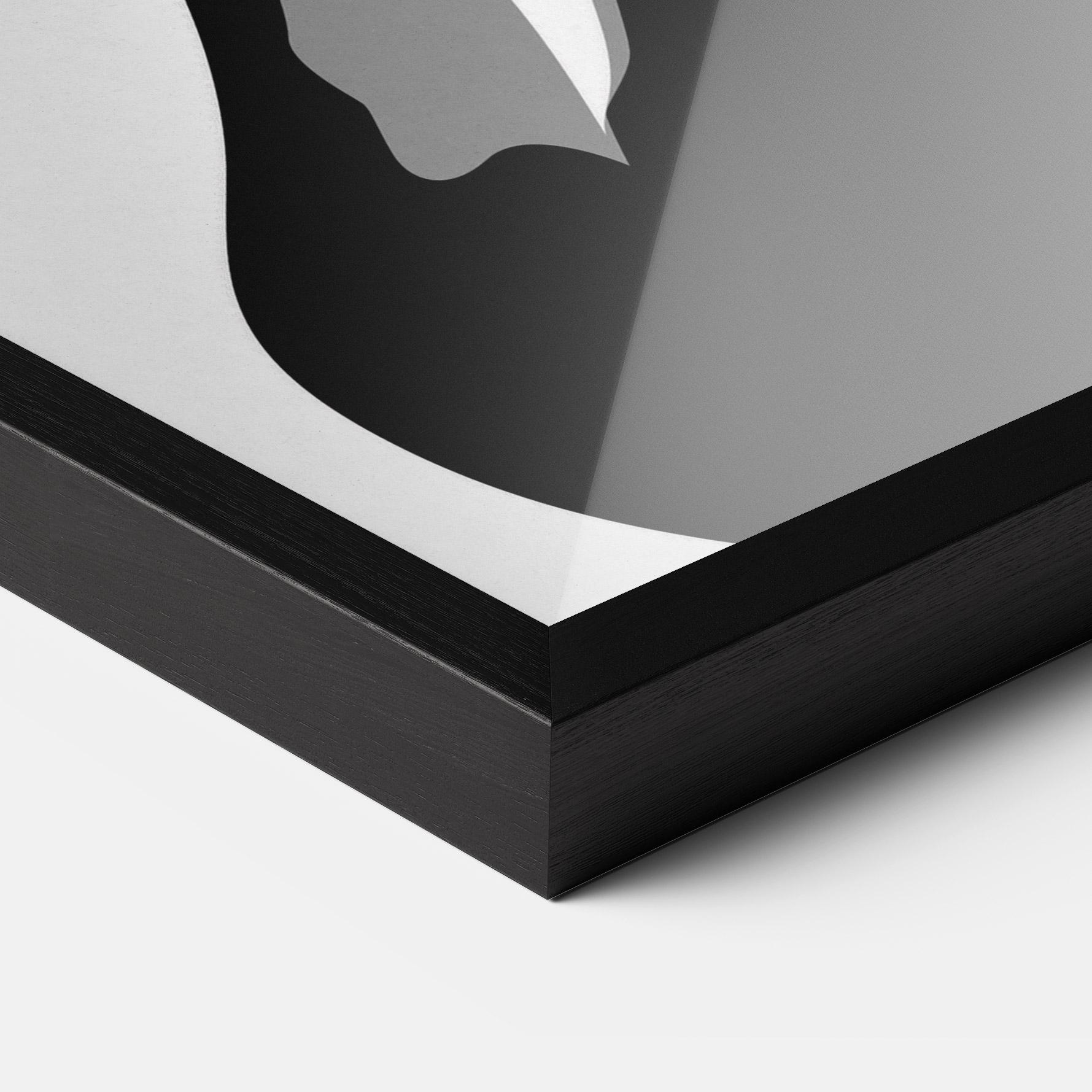 Gerahmte Poster Black Woman Shilouette mockup 3