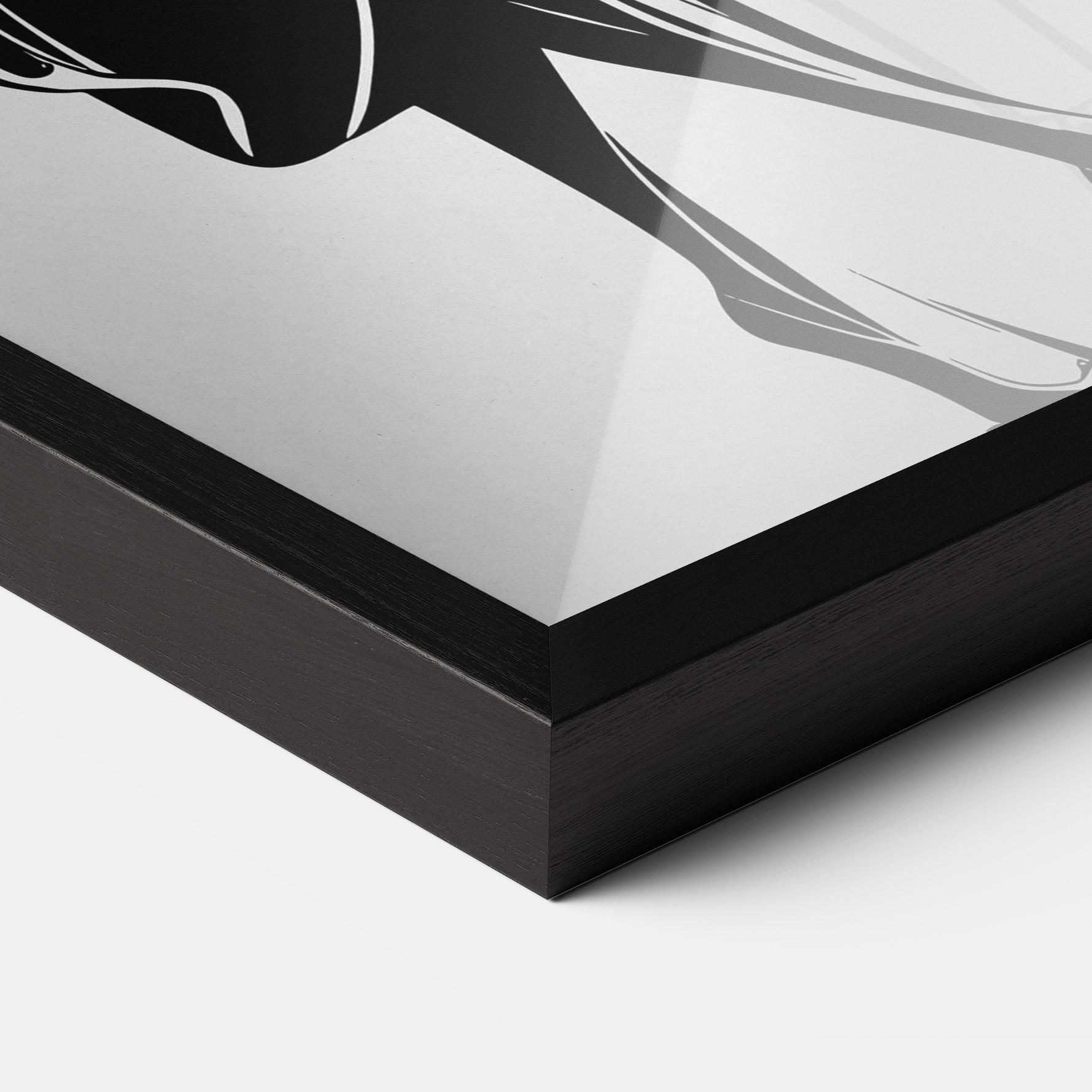 Gerahmte Poster Lady Shilouette mockup 3