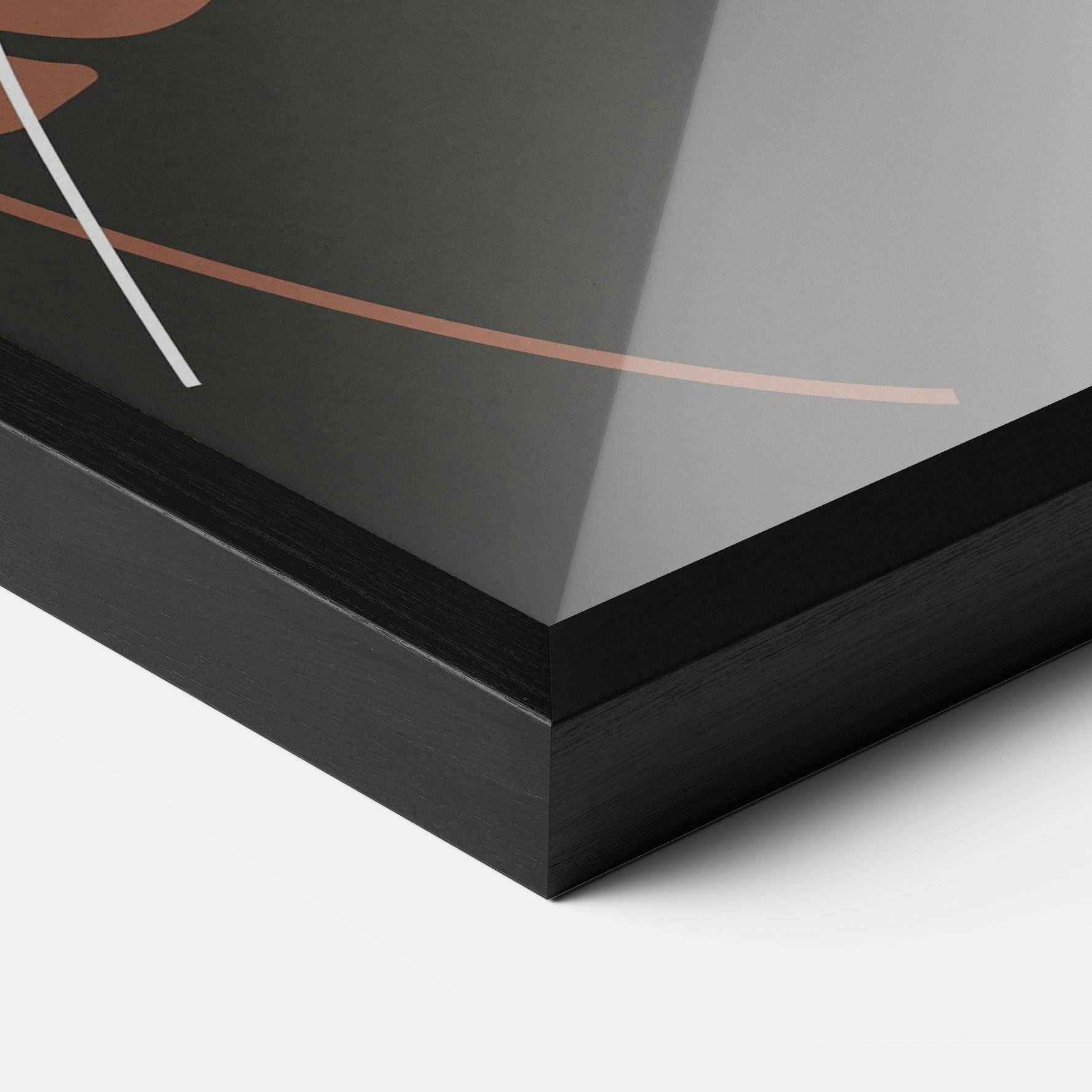 Gerahmte Poster White Line Woman mockup 3