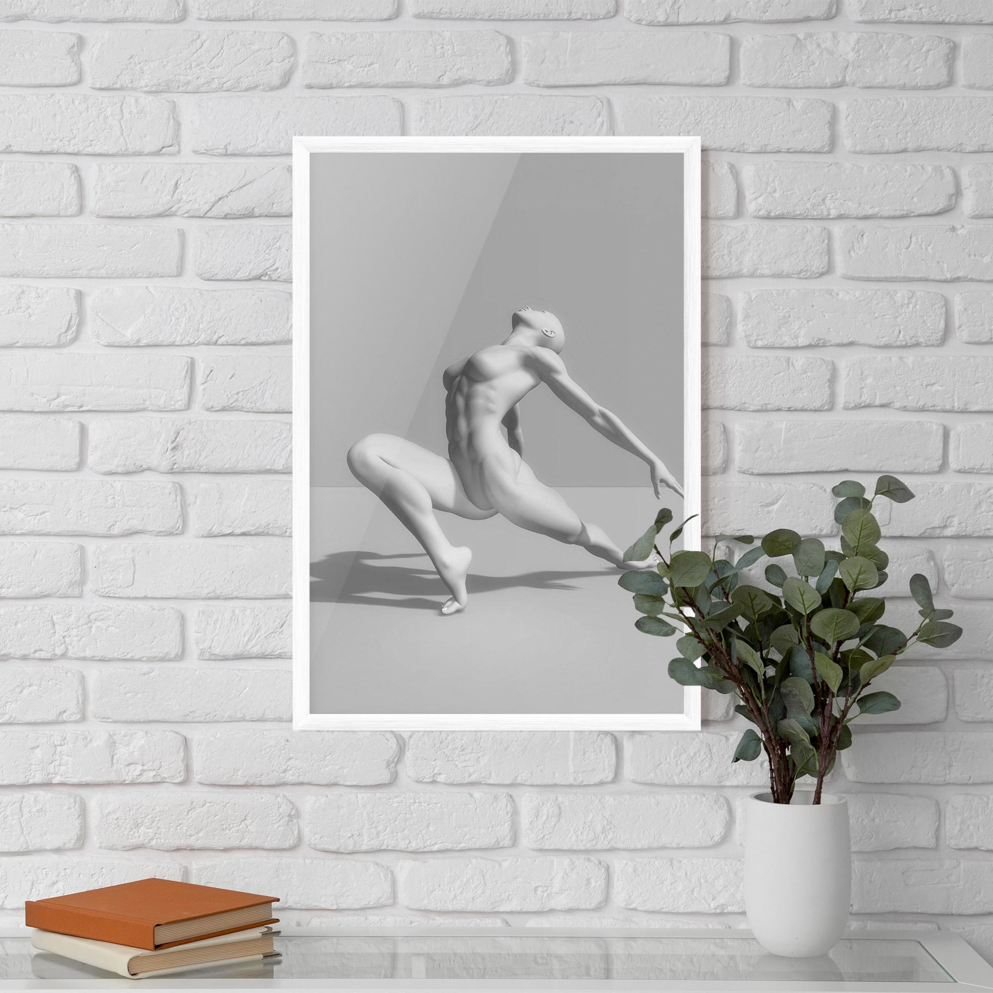Gerahmte Poster 3d Ballet Pose mockup 5