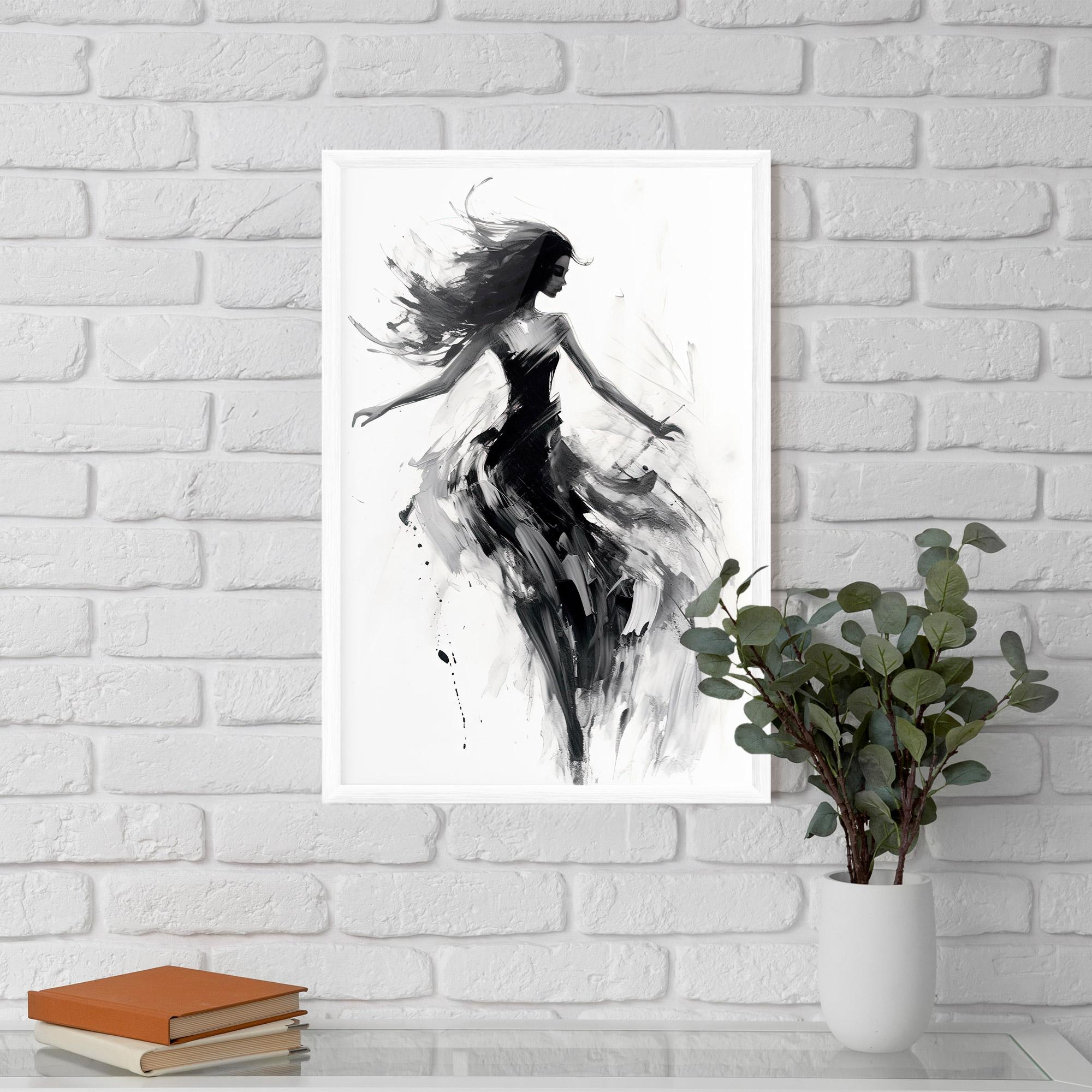 Gerahmte Poster Black Ink Woman mockup 5