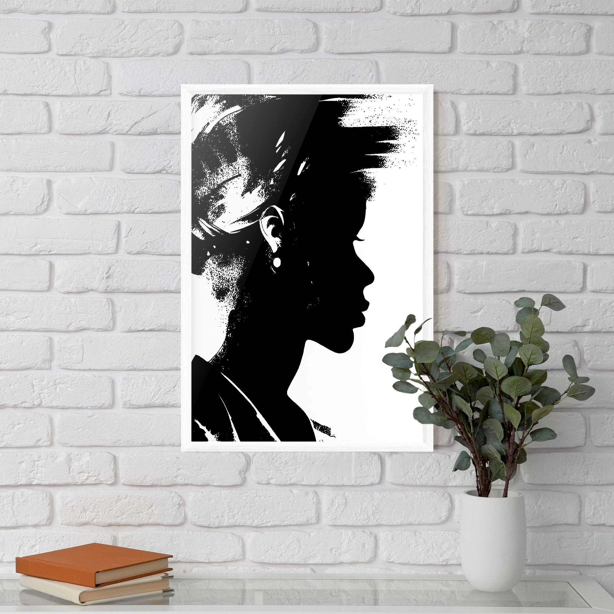 Gerahmte Poster Black Silhouette mockup 5