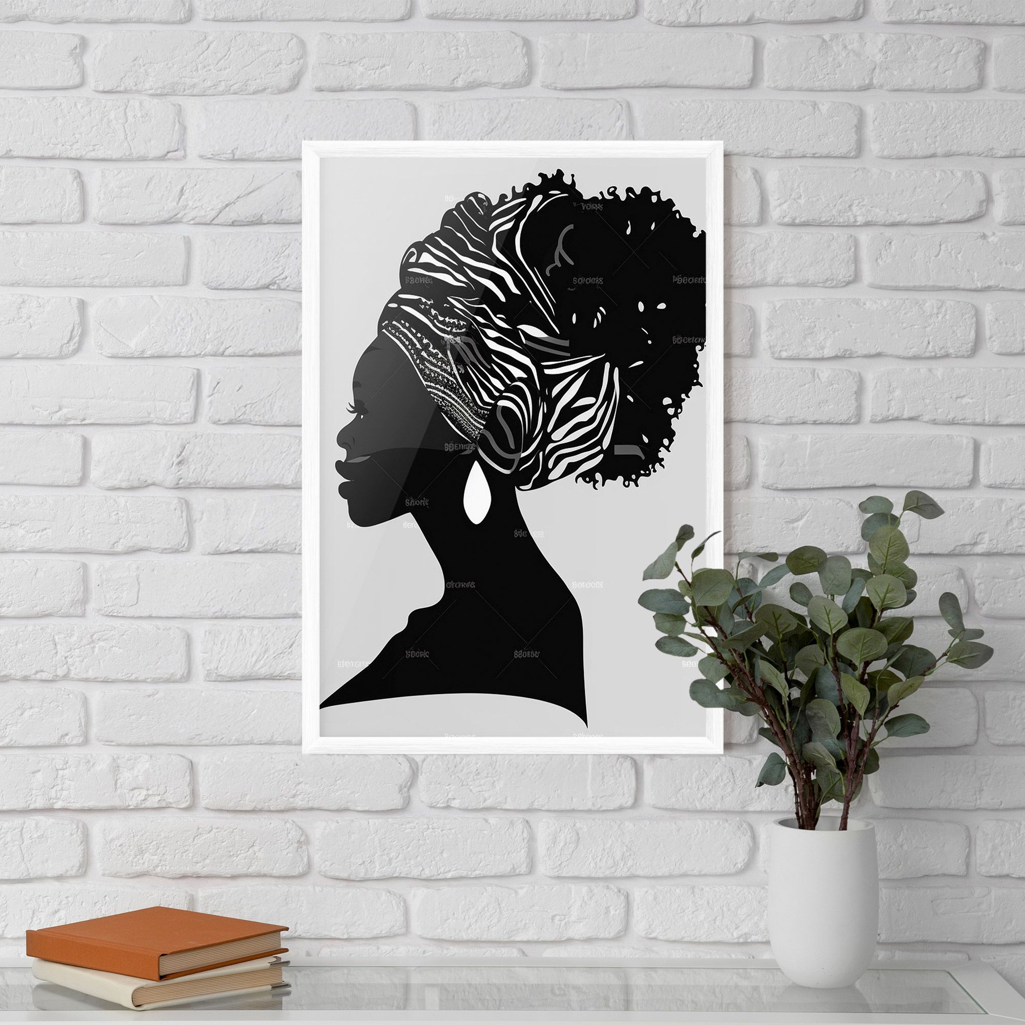 Black Woman Silhouette mockup 5