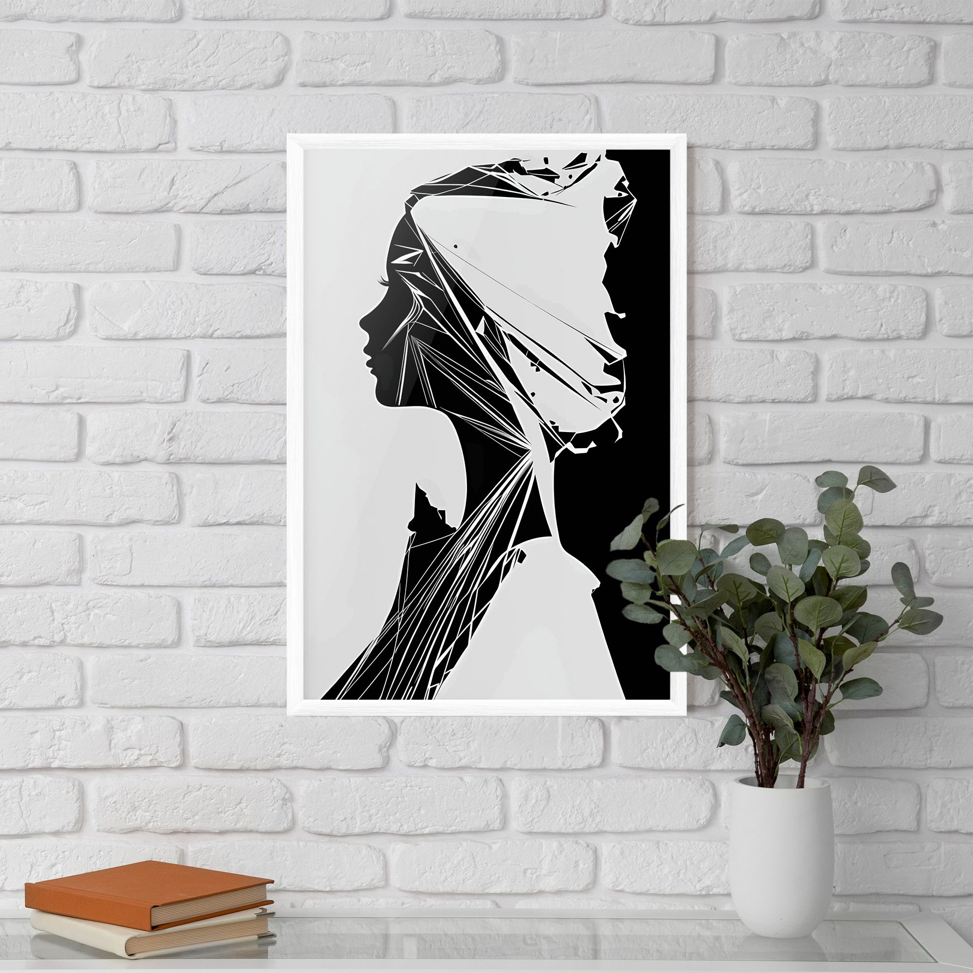 Girl Shilouette Art mockup 5