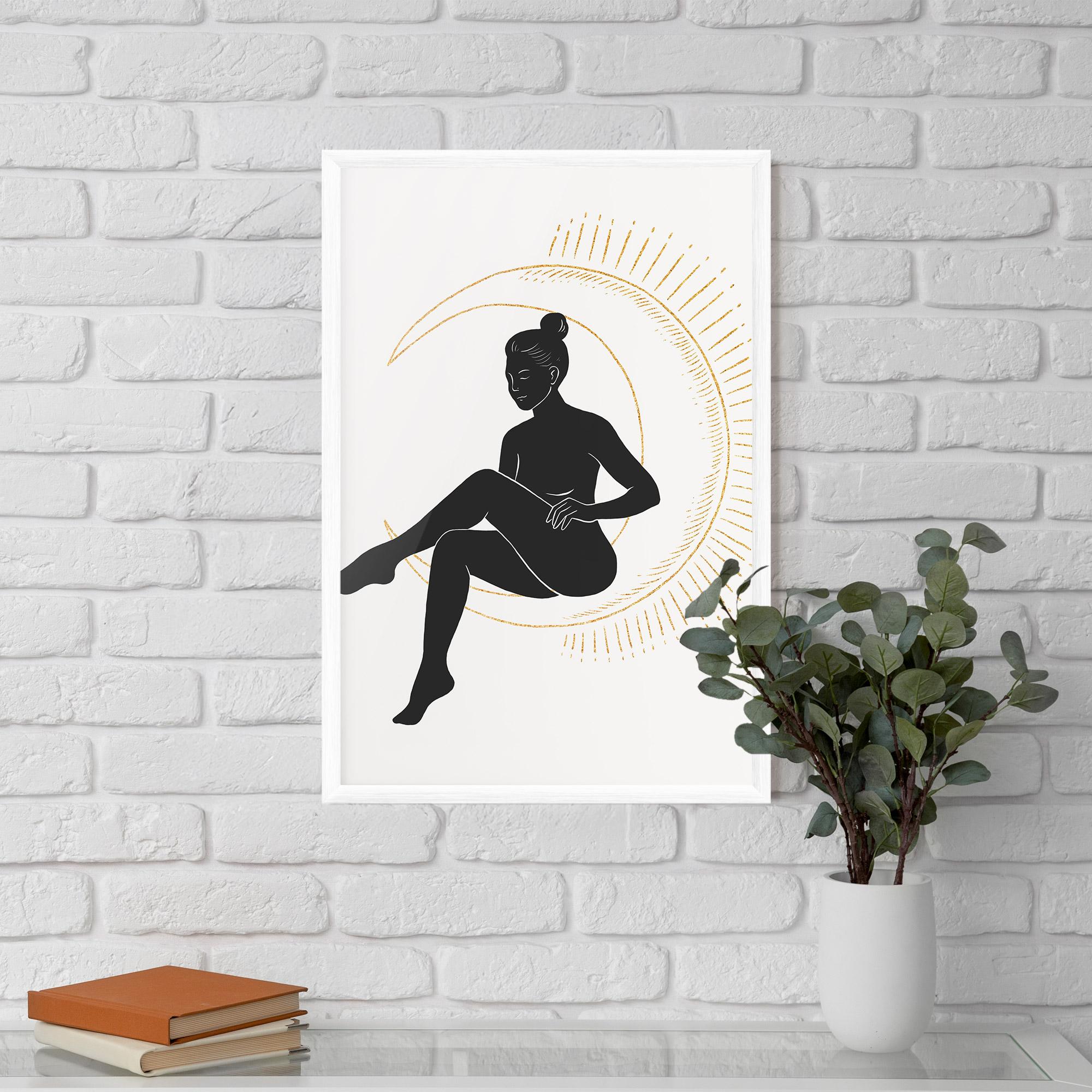 Gerahmte Poster Sitting On The Moon mockup 5