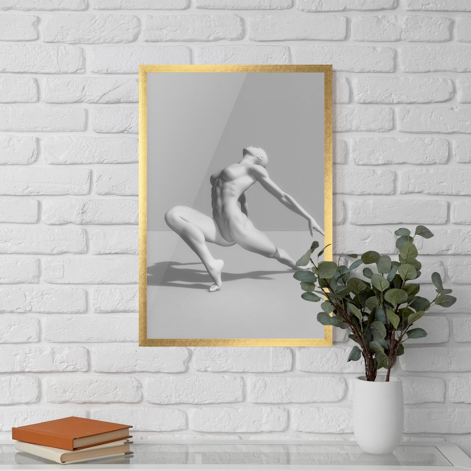 Gerahmte Poster 3d Ballet Pose mockup 5