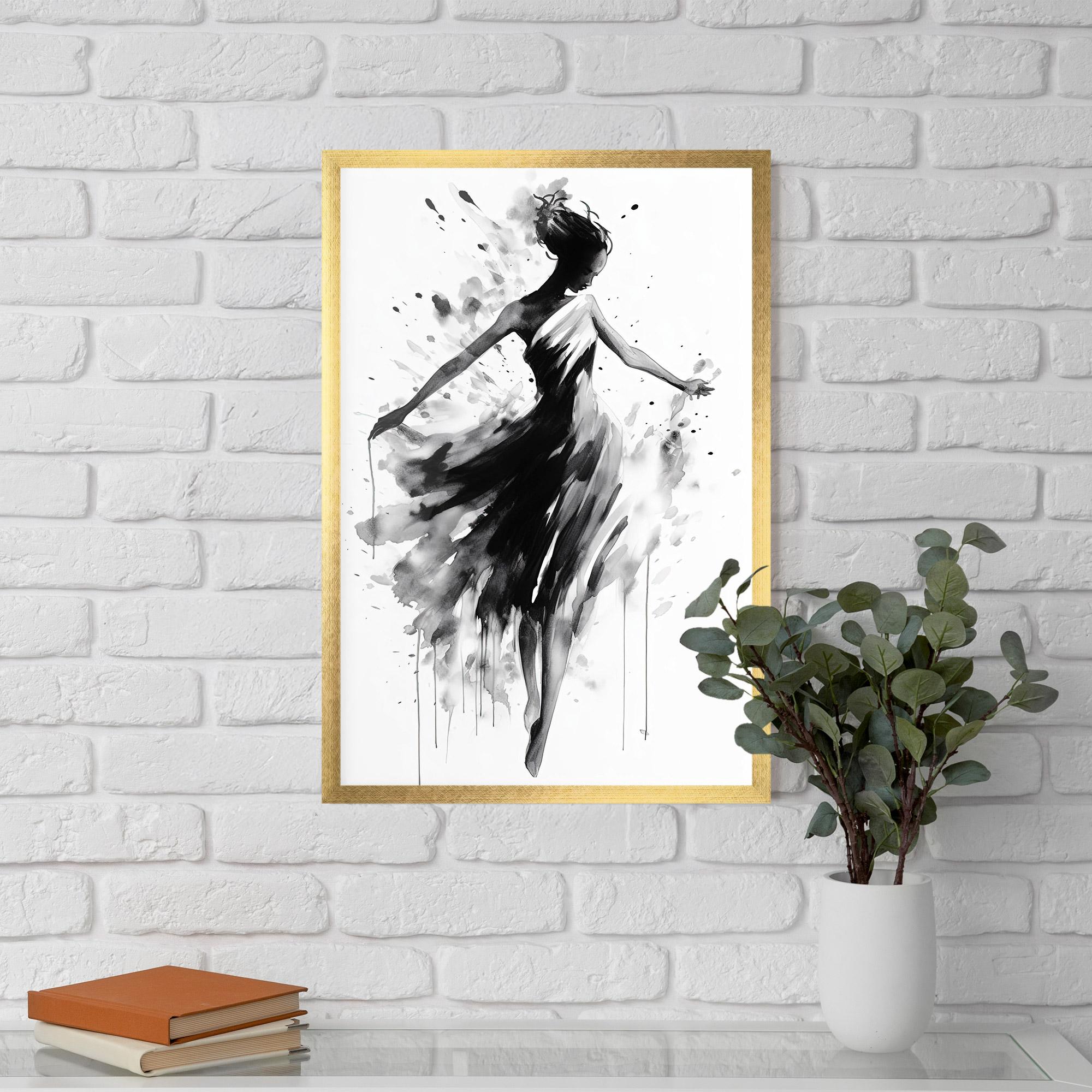 Gerahmte Poster Beautiful Dancing Woman mockup 5