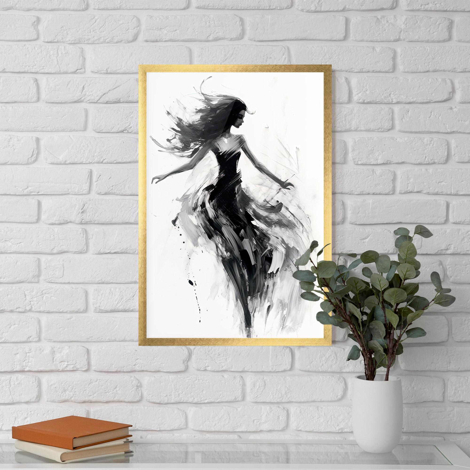 Gerahmte Poster Black Ink Woman mockup 5