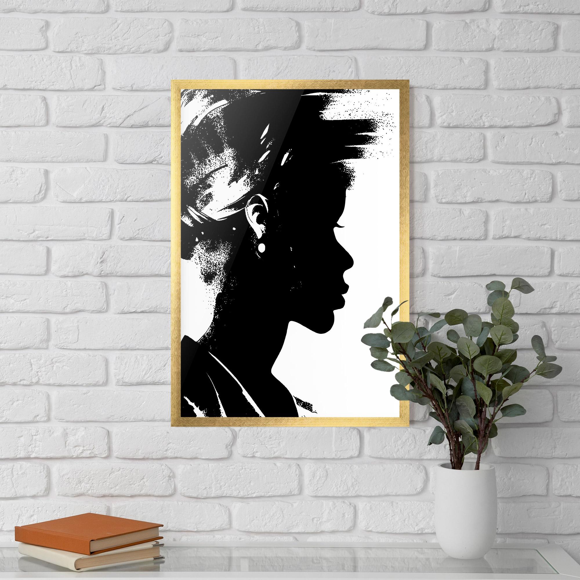 Gerahmte Poster Black Silhouette mockup 5