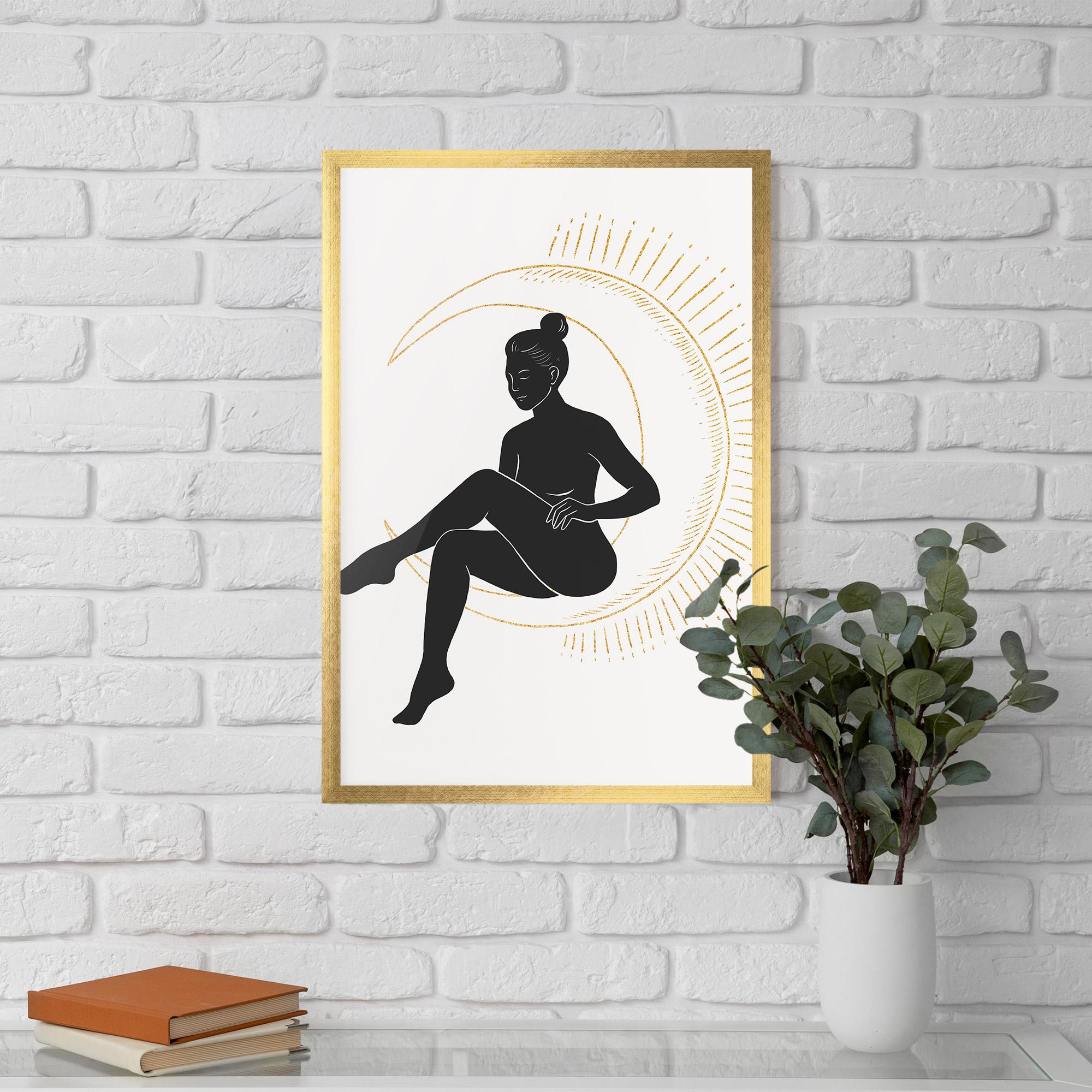 Gerahmte Poster Sitting On The Moon mockup 5