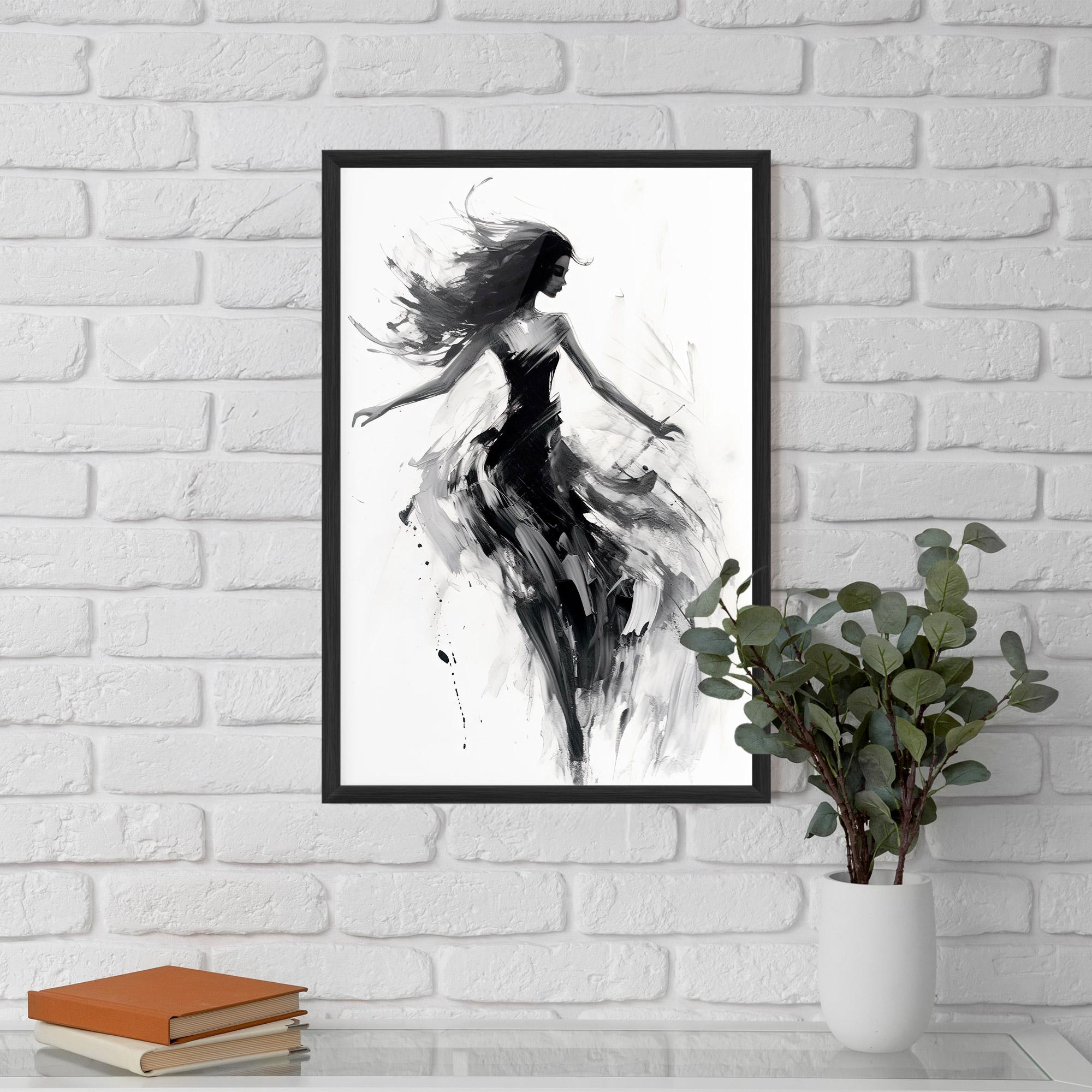 Gerahmte Poster Black Ink Woman mockup 5
