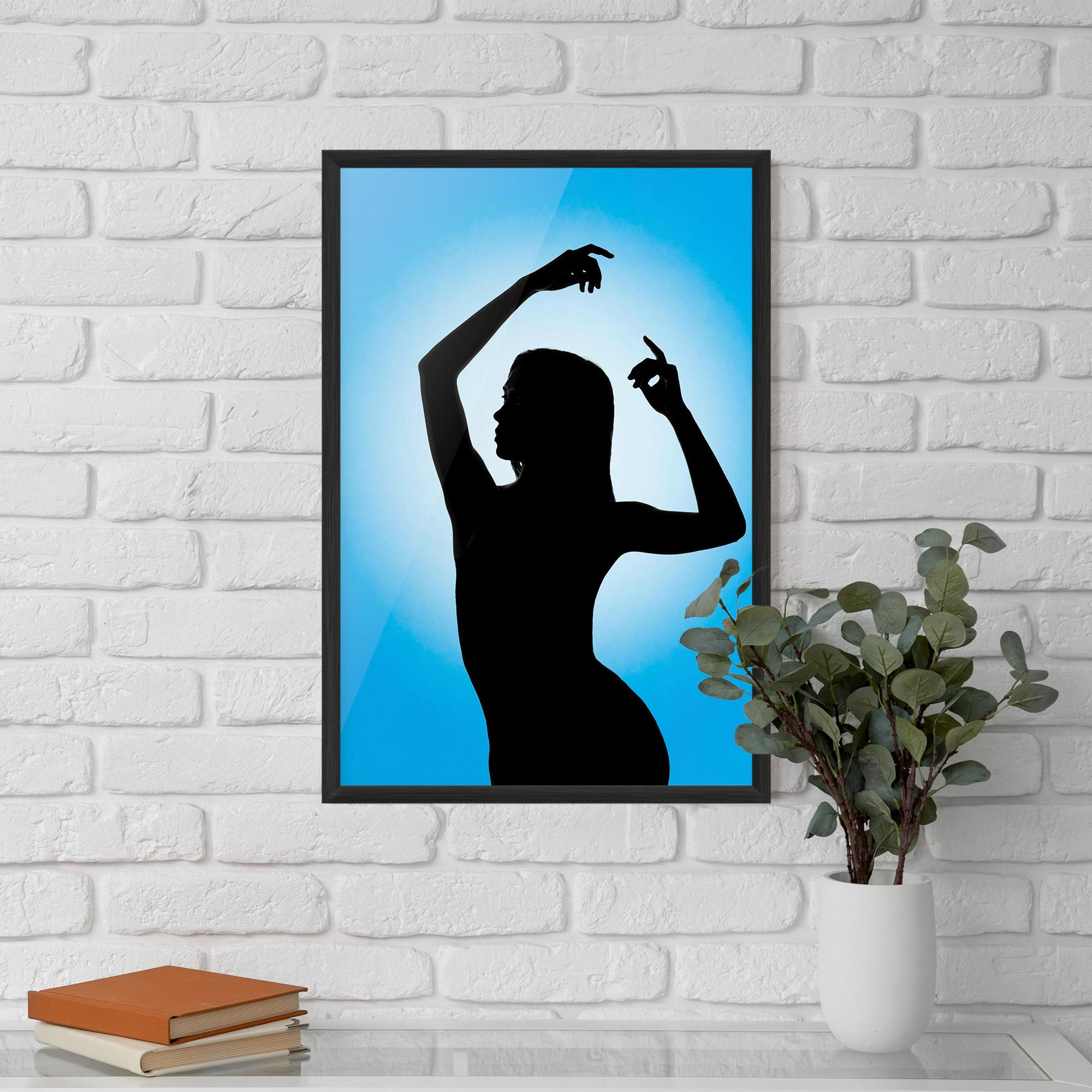 Gerahmte Poster Blue Background mockup 5