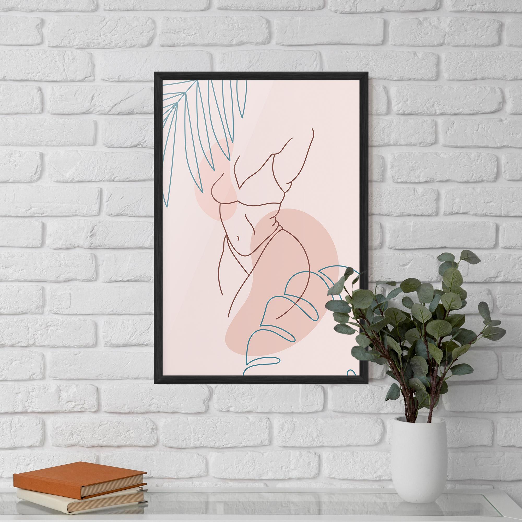 Gerahmte Poster Body Line Leaf mockup 5