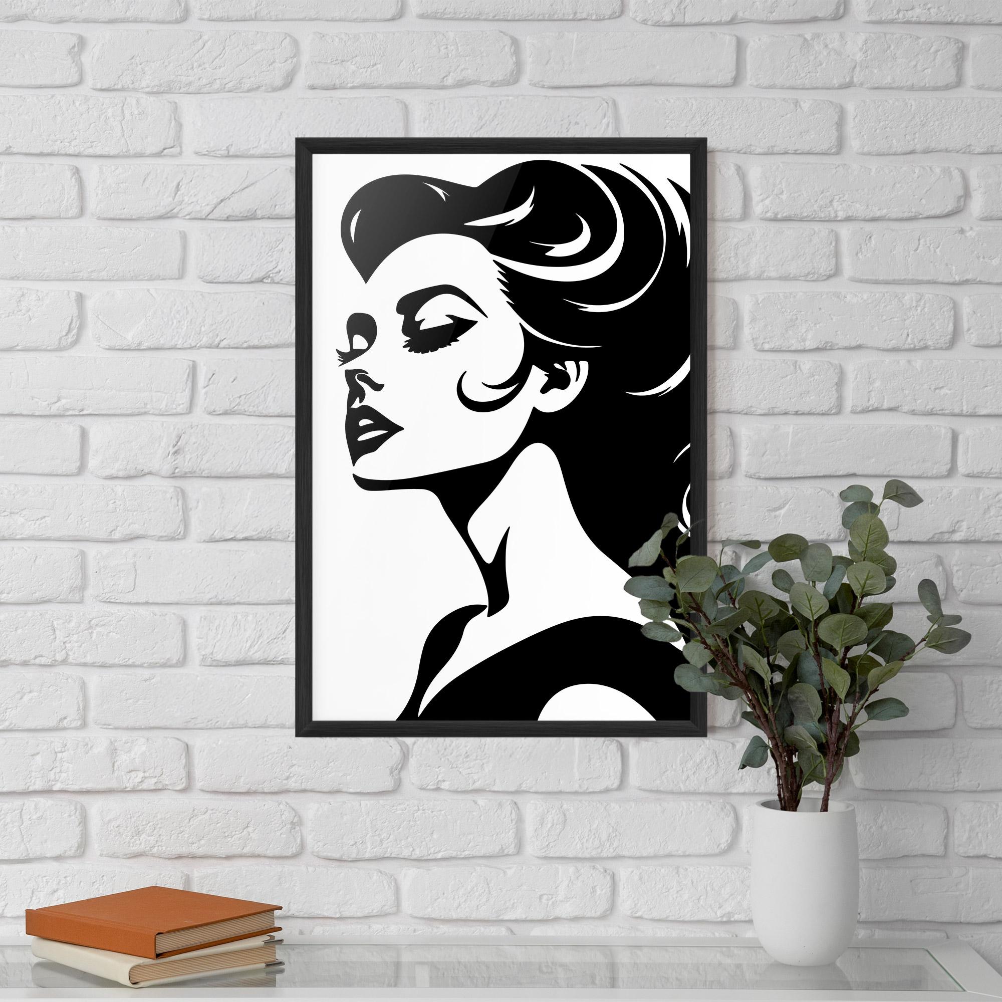 Gerahmte Poster Eyeliner Shilouette mockup 5