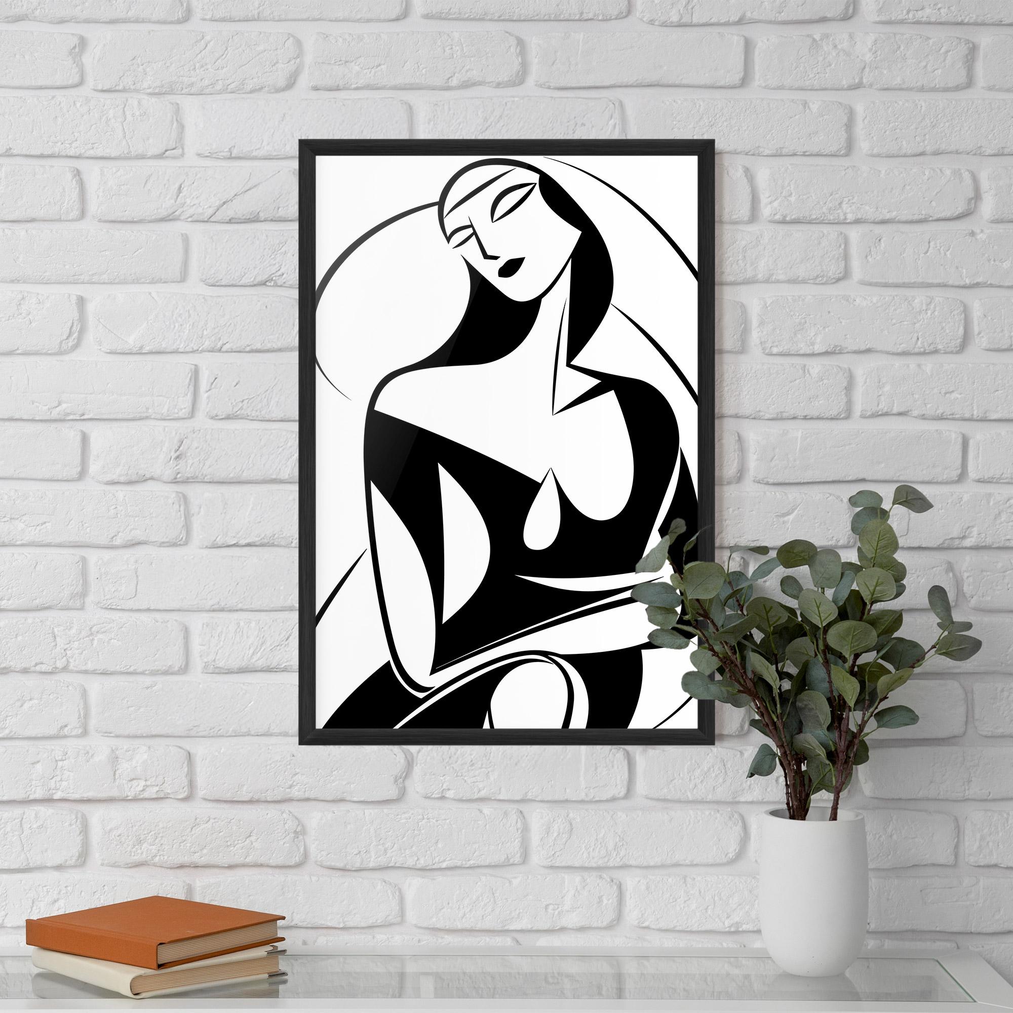 Gerahmte Poster Pretty Woman Shilouette mockup 5