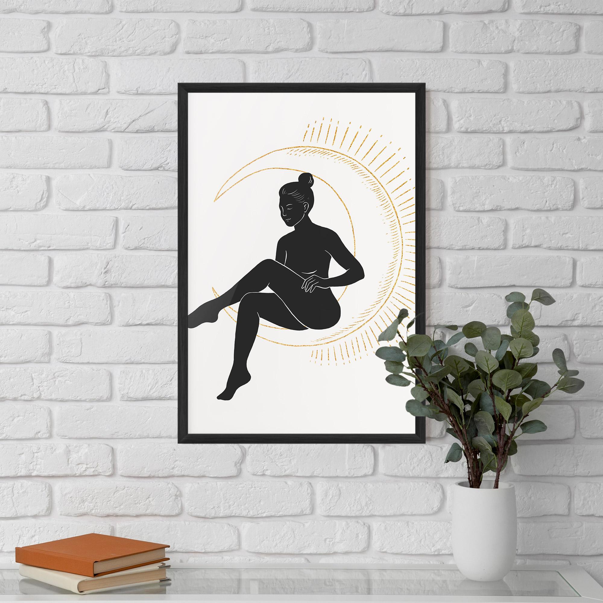 Gerahmte Poster Sitting On The Moon mockup 5