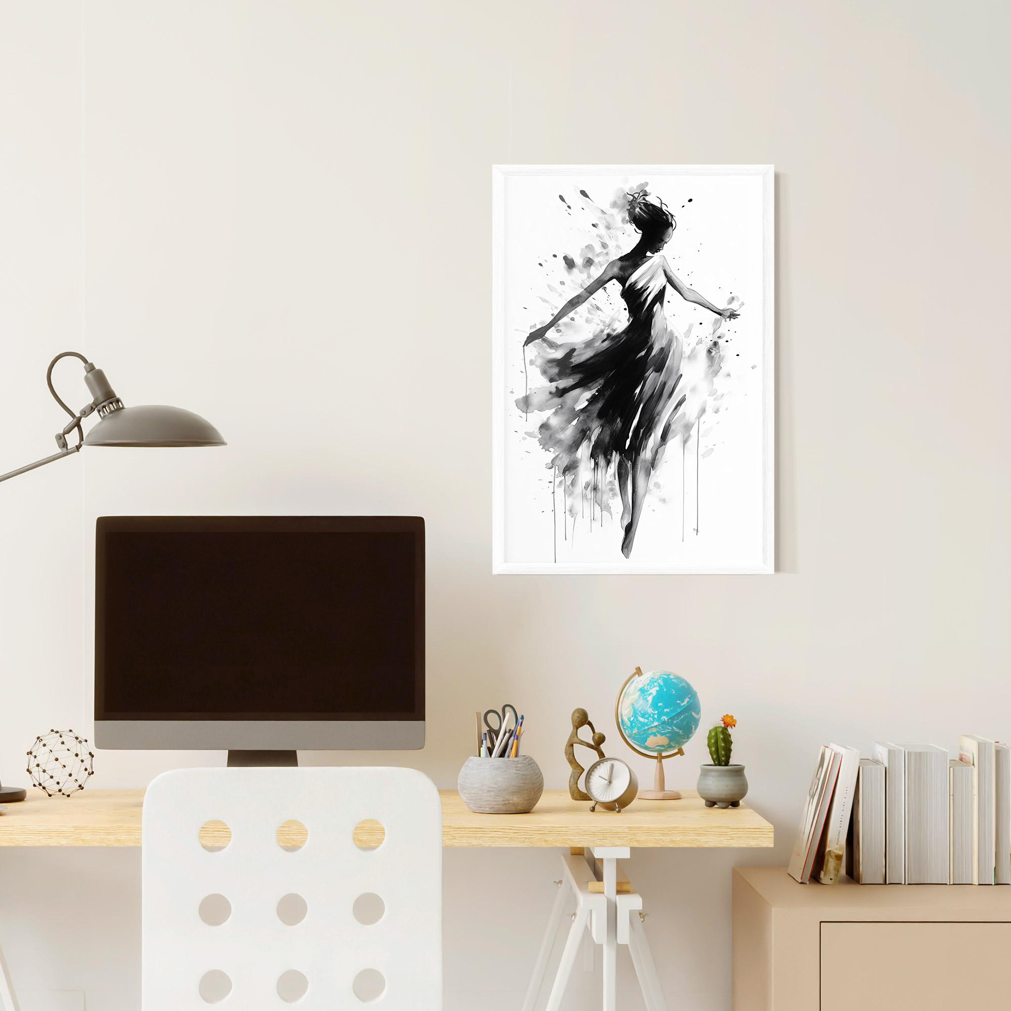Gerahmte Poster Beautiful Dancing Woman mockup 6
