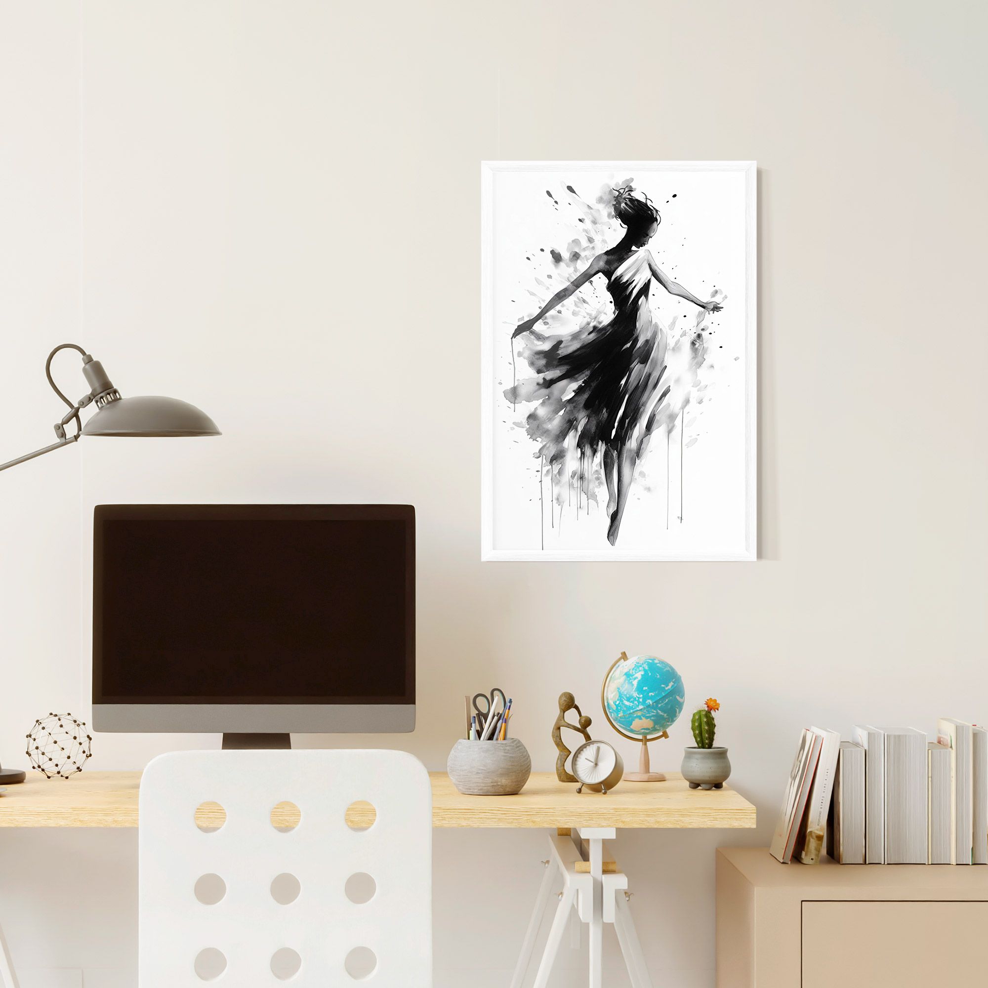 Beautiful Dancing Woman mockup 6