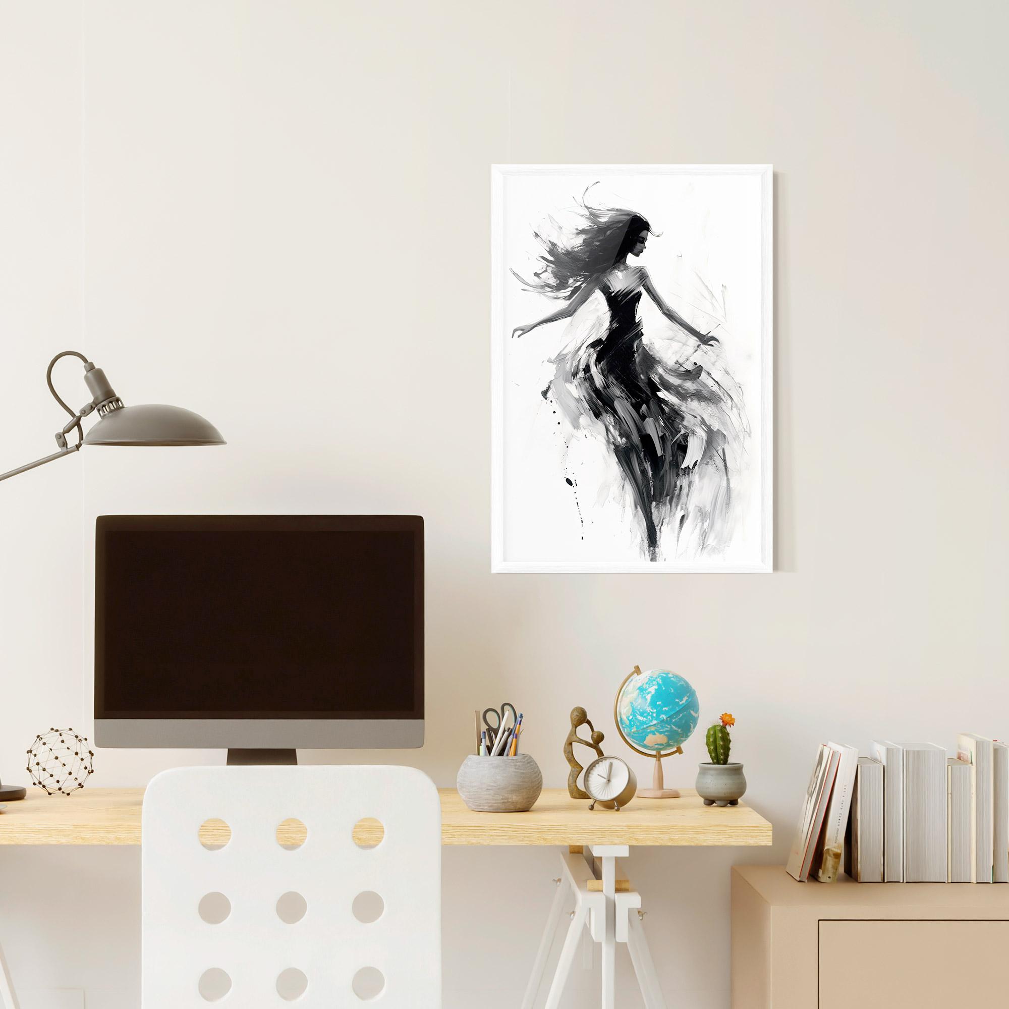 Gerahmte Poster Black Ink Woman mockup 6