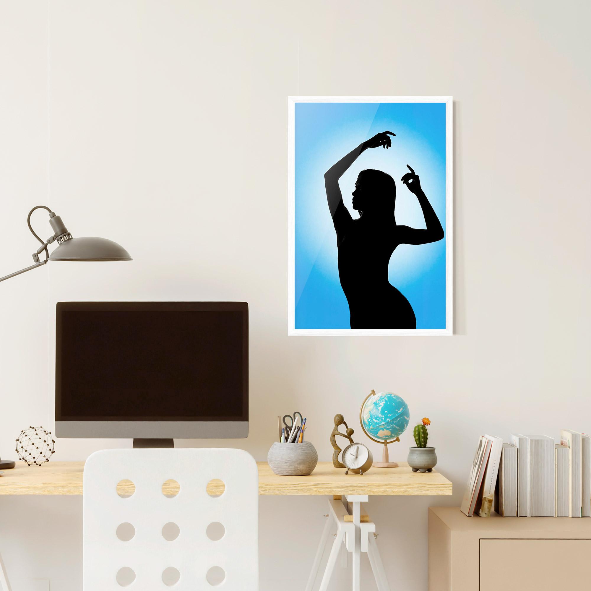 Gerahmte Poster Blue Background mockup 6