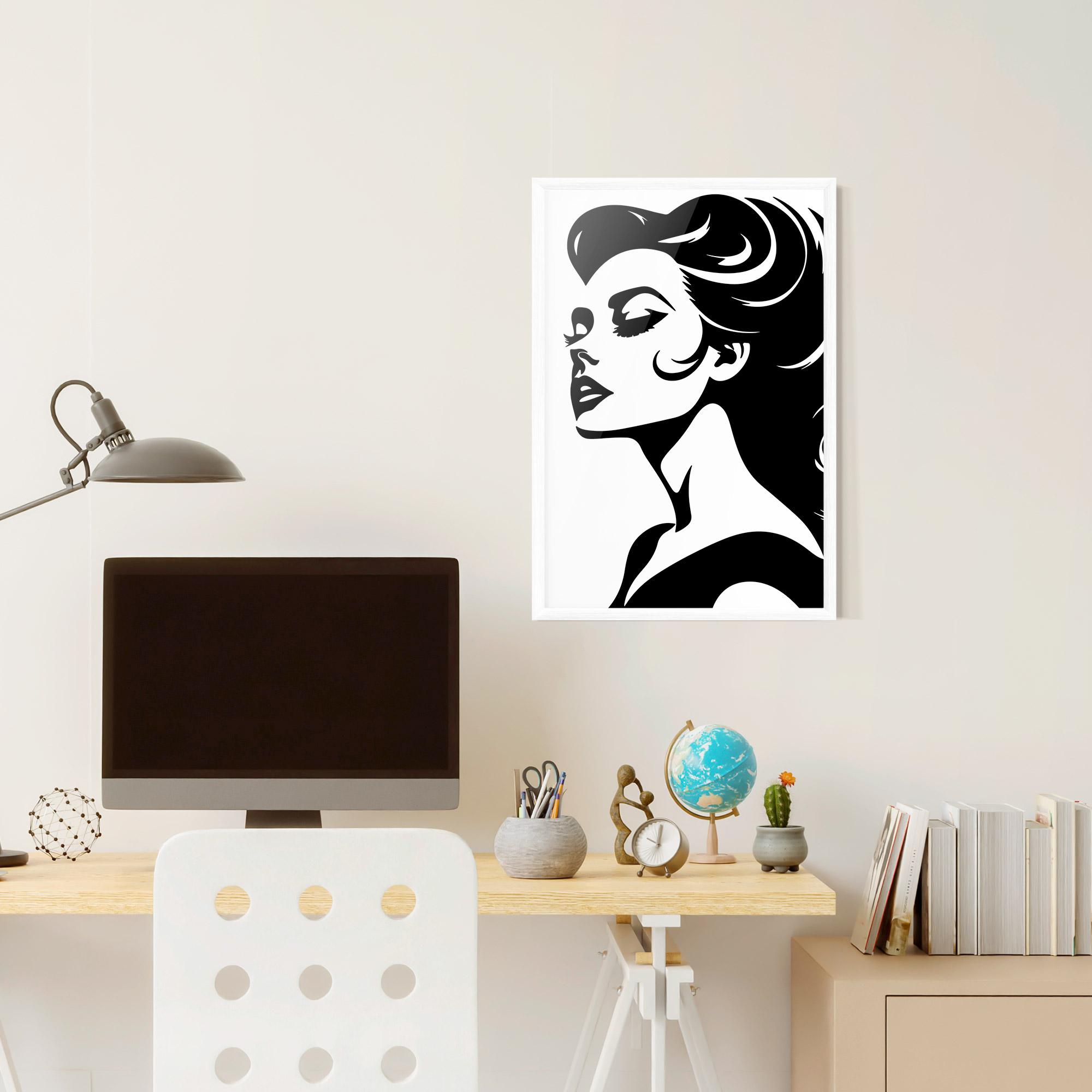 Gerahmte Poster Eyeliner Shilouette mockup 6