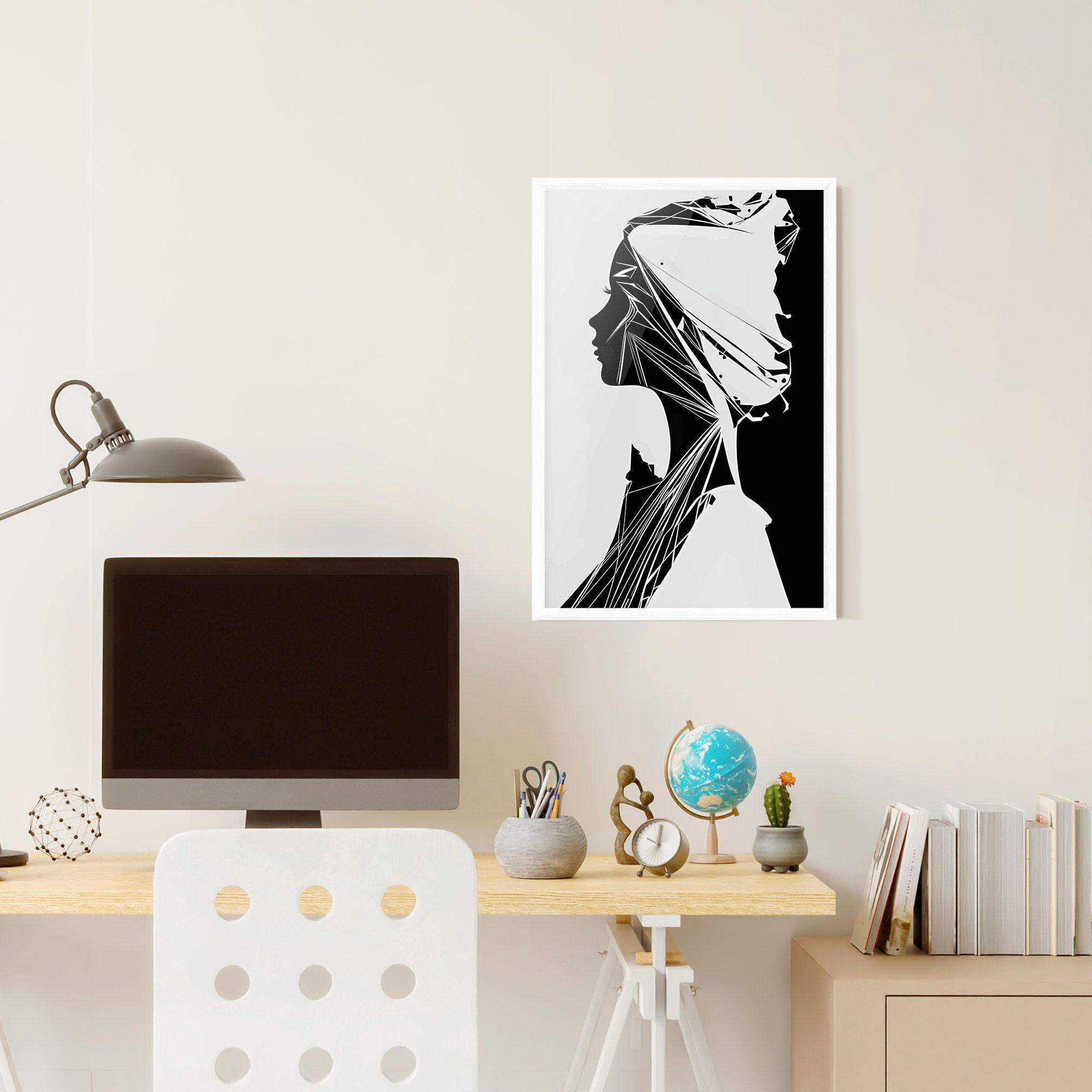 Girl Shilouette Art mockup 6