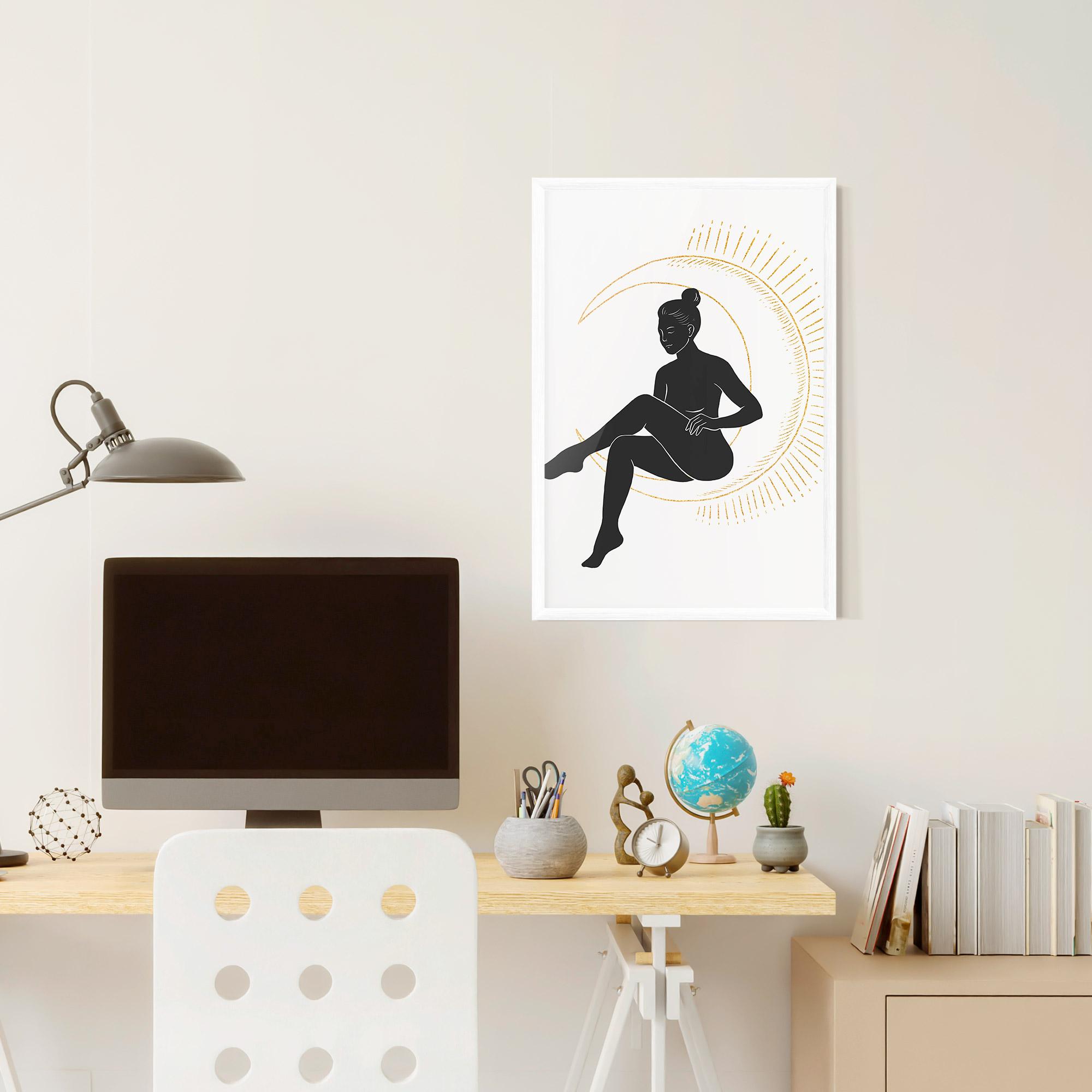 Gerahmte Poster Sitting On The Moon mockup 6