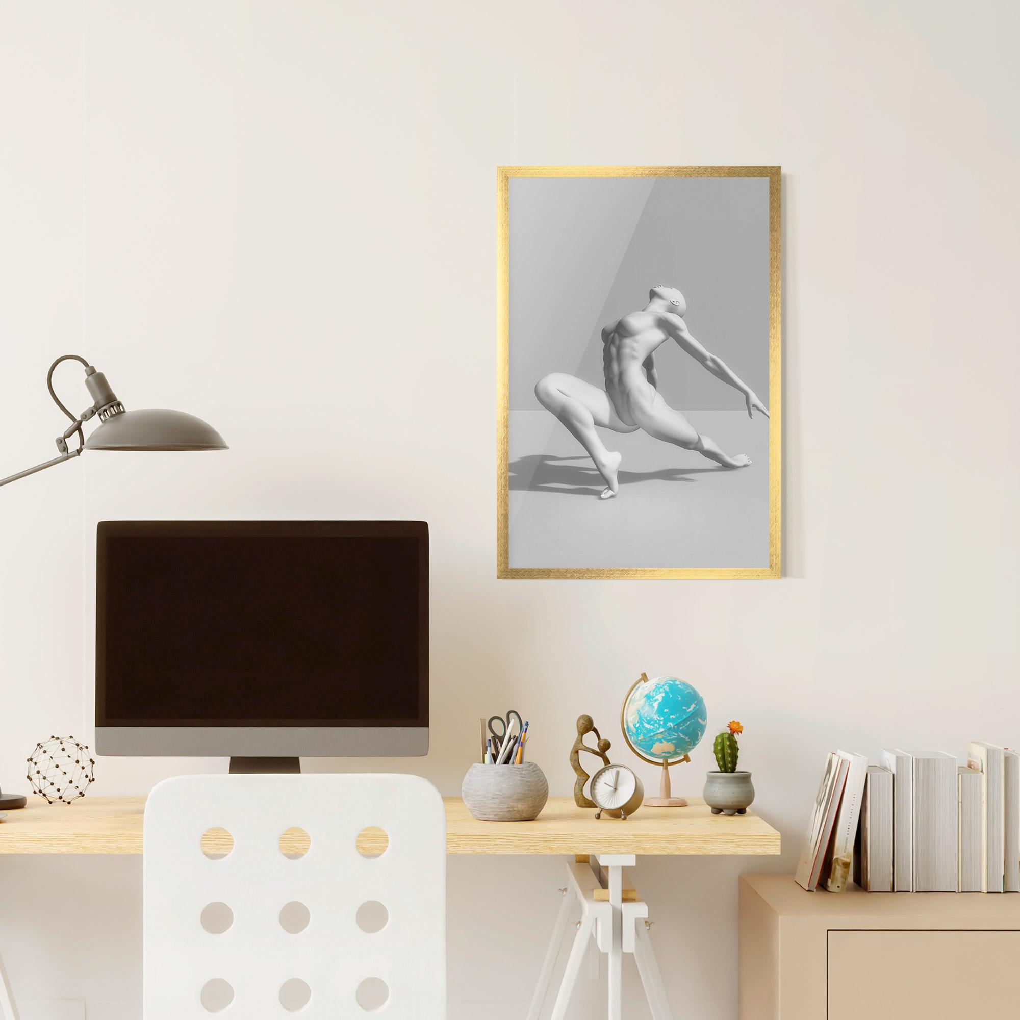 Gerahmte Poster 3d Ballet Pose mockup 6