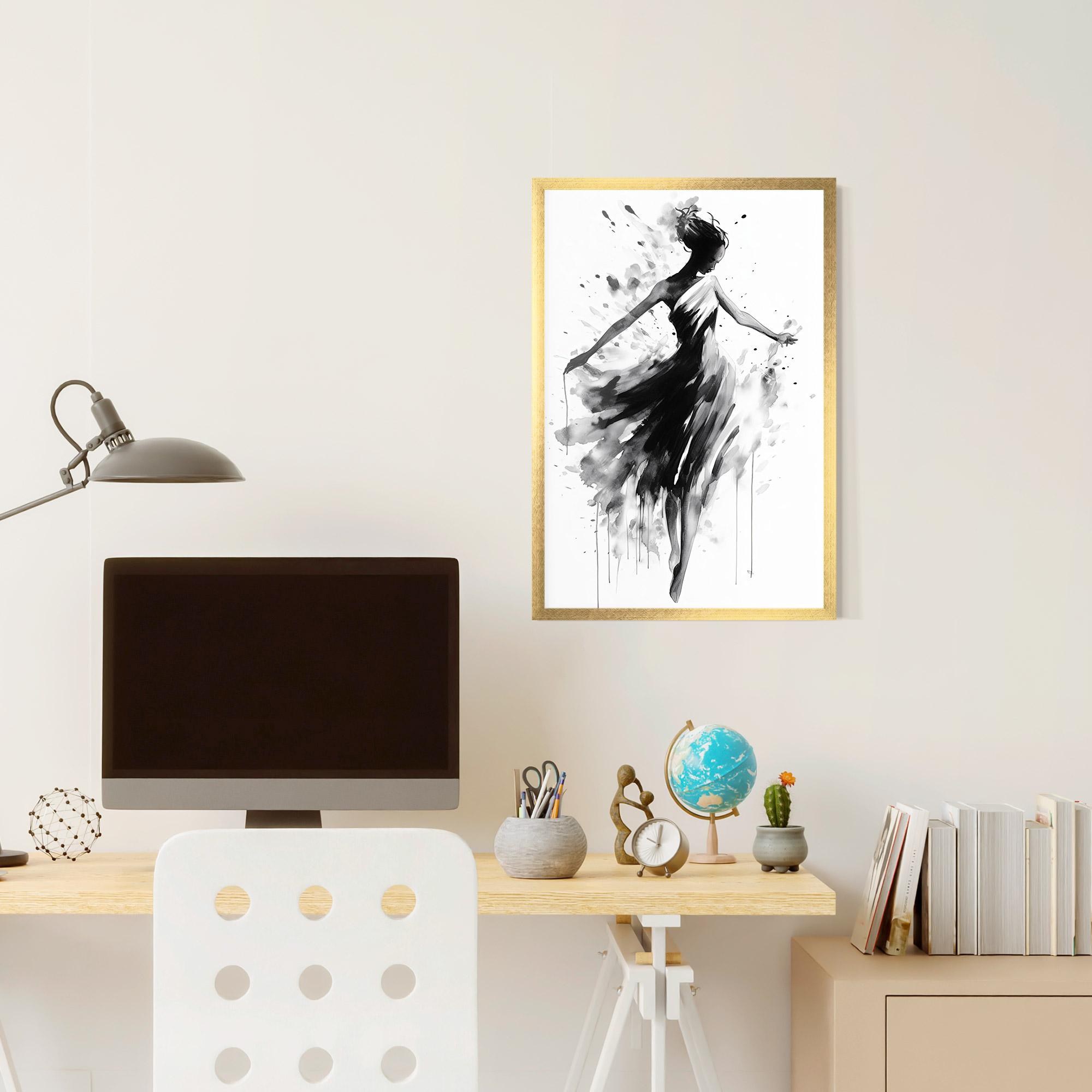 Gerahmte Poster Beautiful Dancing Woman mockup 6