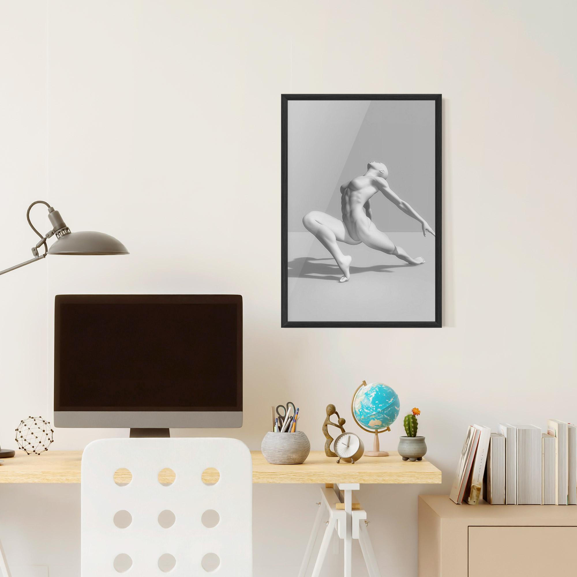 Gerahmte Poster 3d Ballet Pose mockup 6
