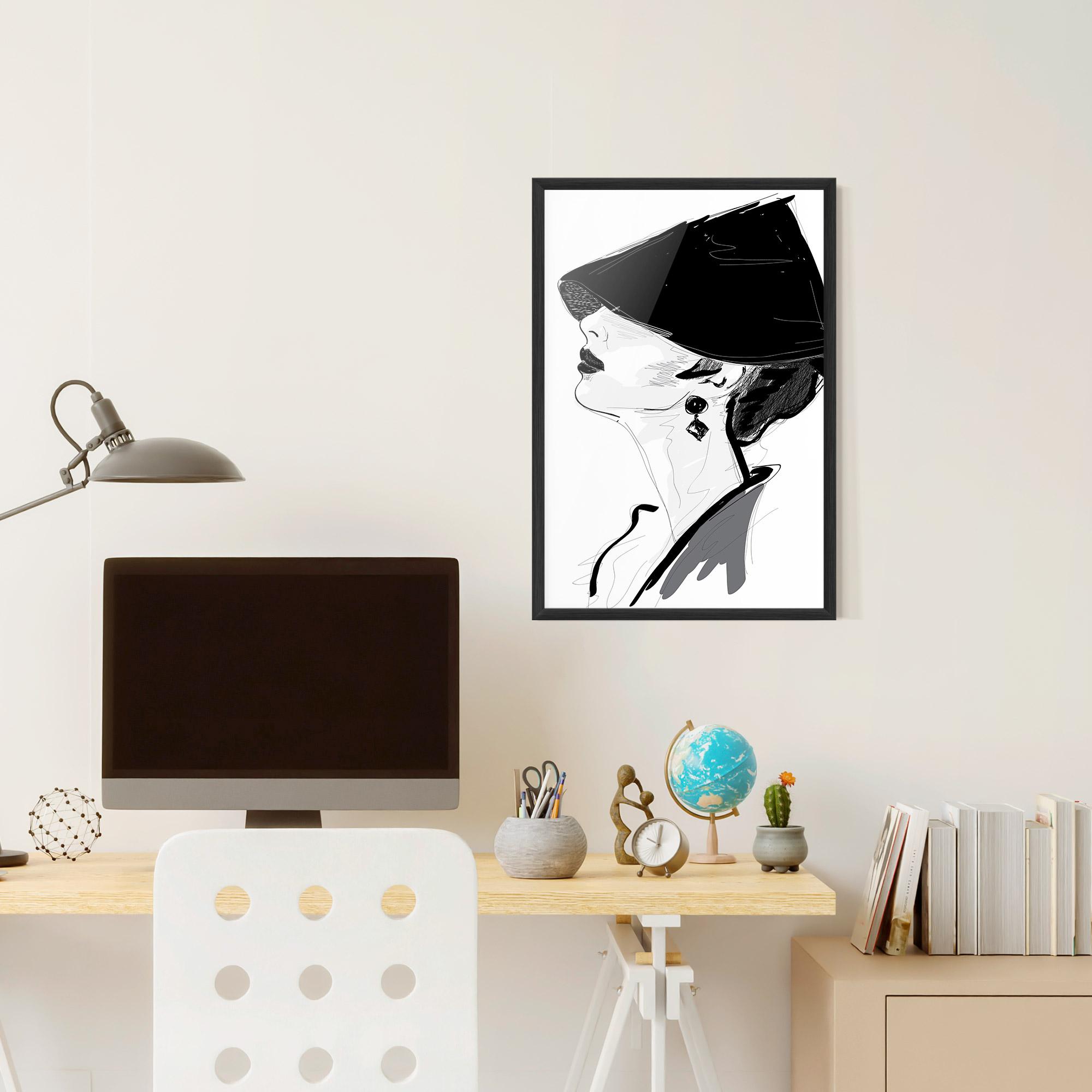 Gerahmte Poster Asian Shilouette mockup 6