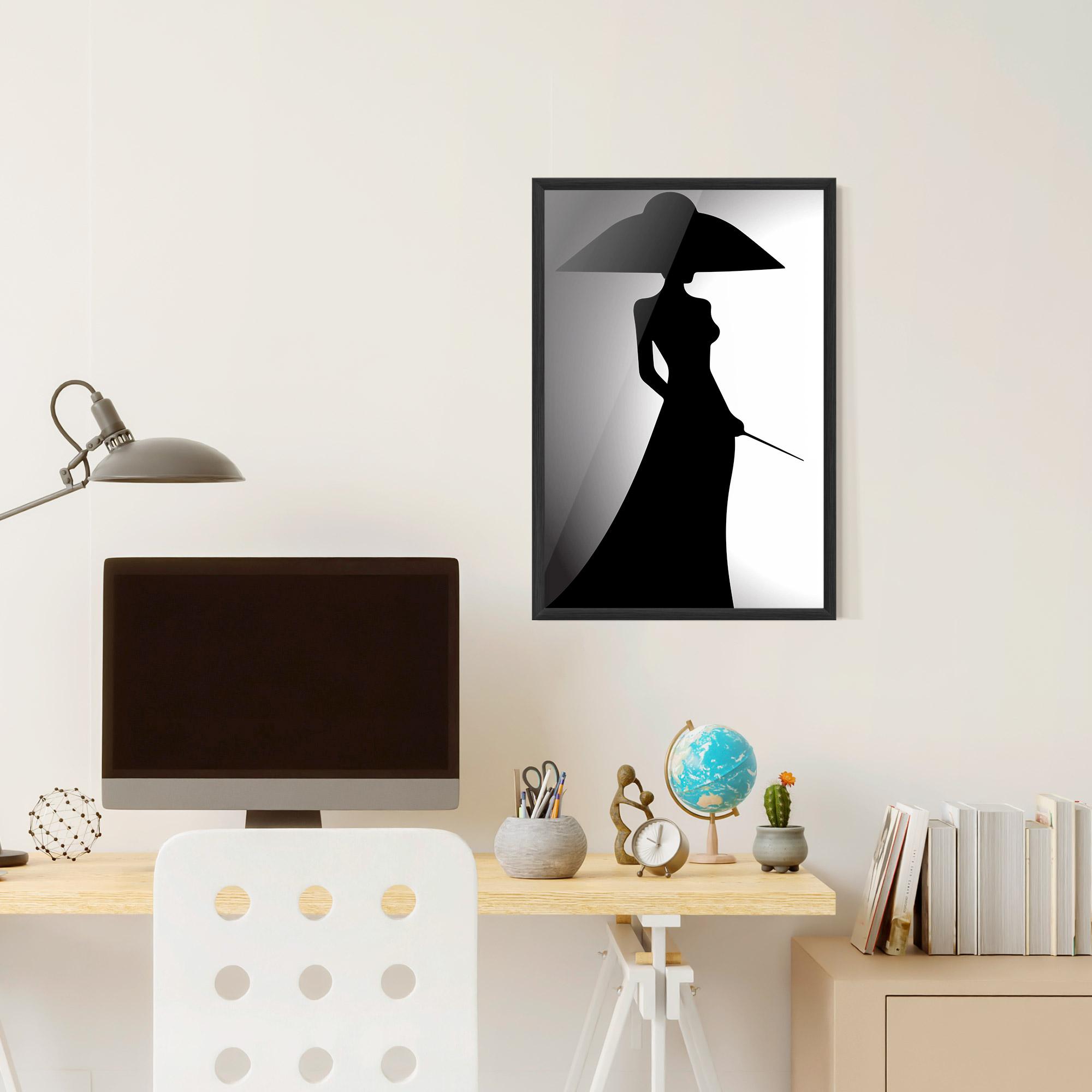 Gerahmte Poster Big Hat Lady mockup 6