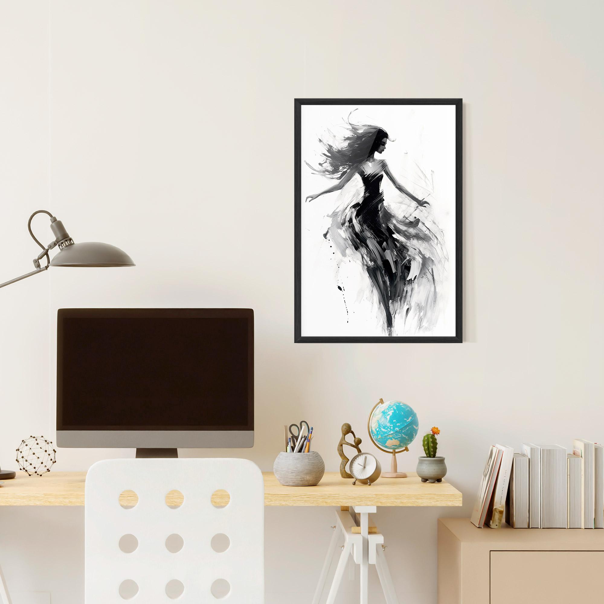 Gerahmte Poster Black Ink Woman mockup 6