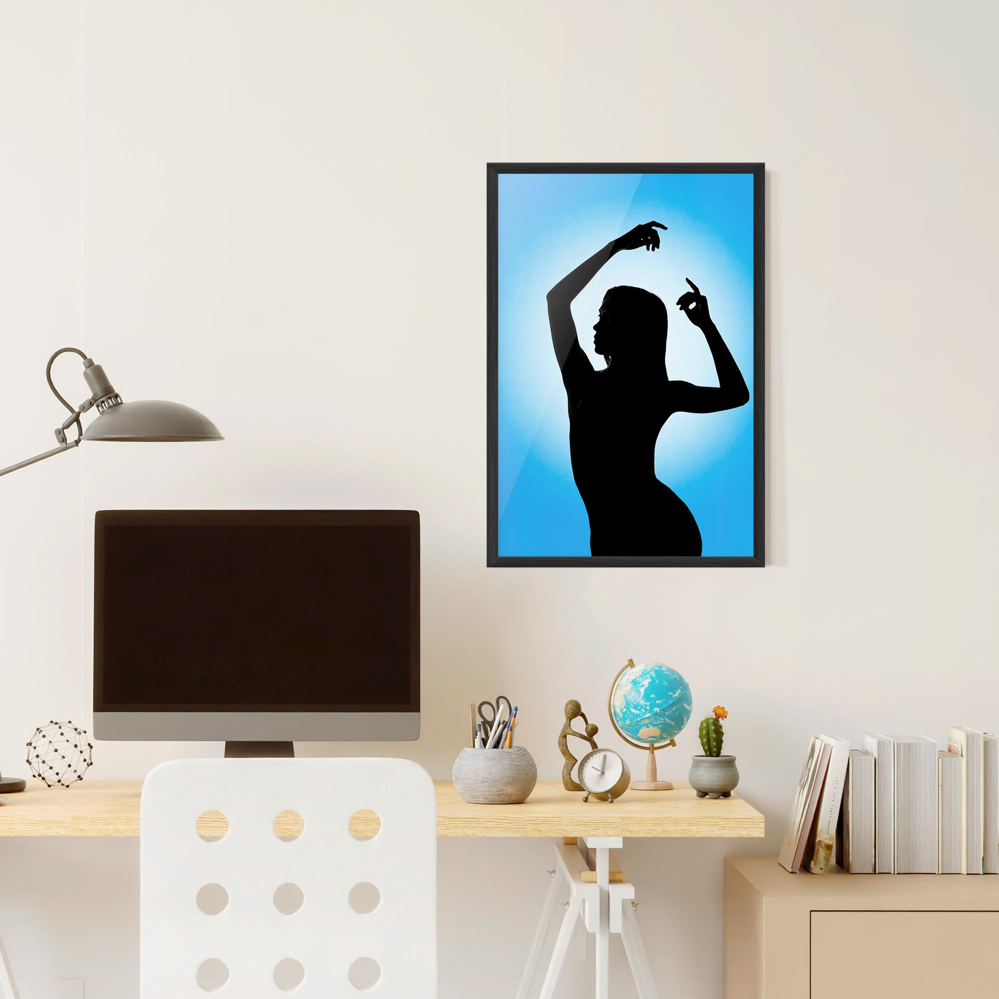 Gerahmte Poster Blue Background mockup 6