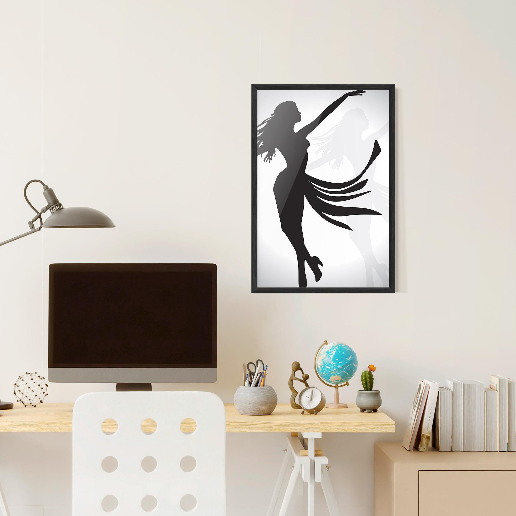 Gerahmte Poster Dance Shilouette mockup 6