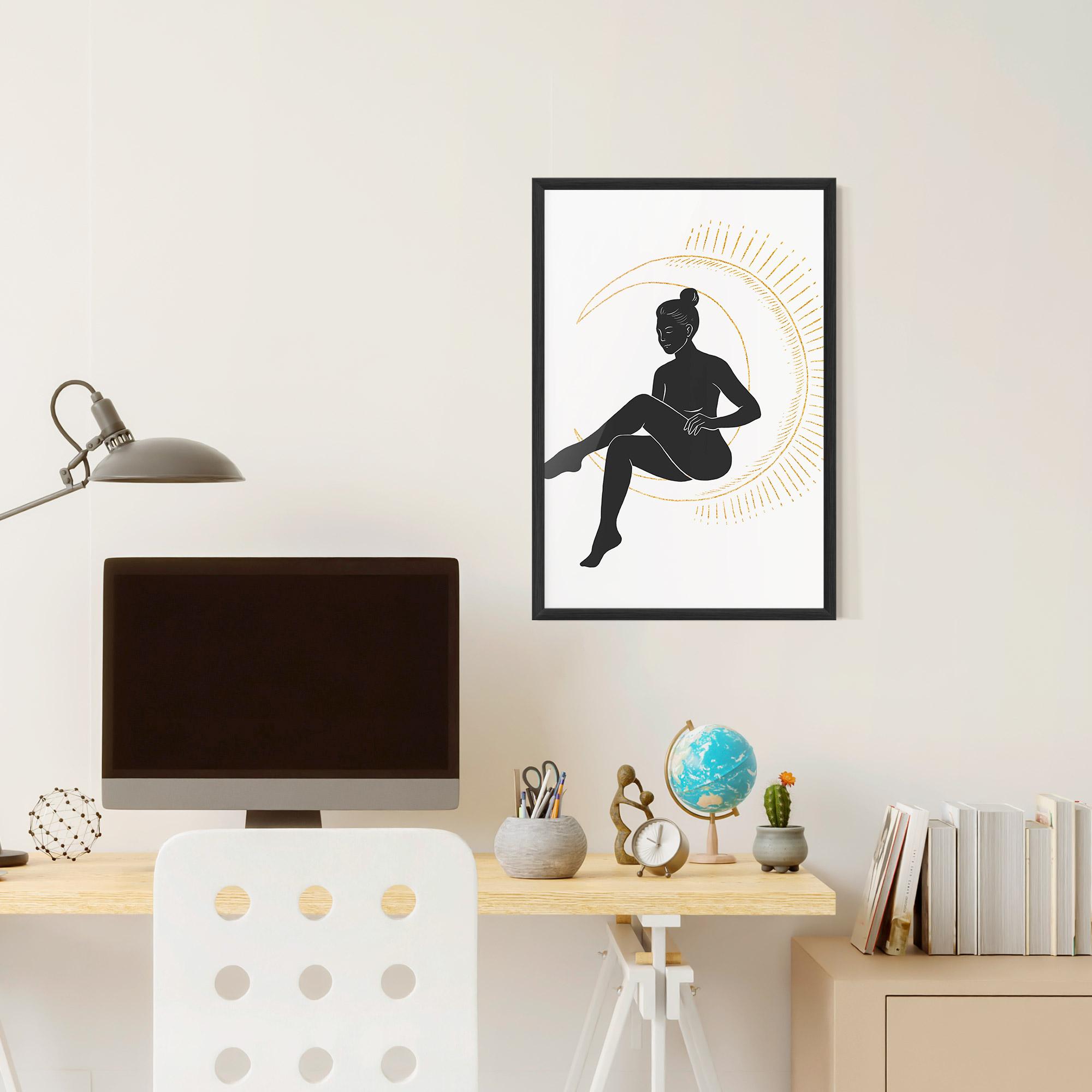 Gerahmte Poster Sitting On The Moon mockup 6