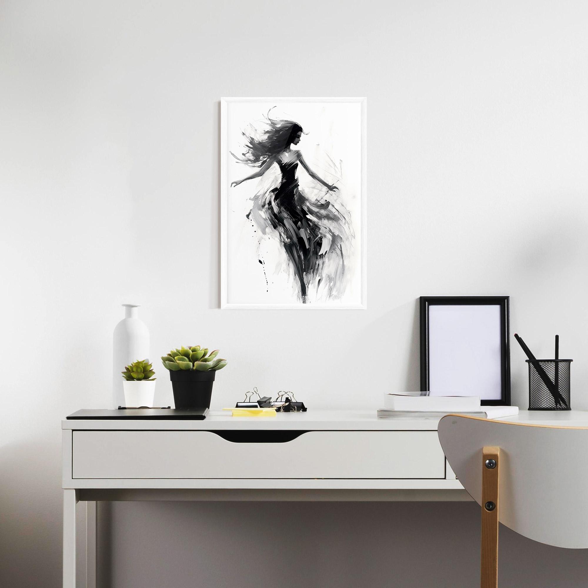 Gerahmte Poster Black Ink Woman mockup 7