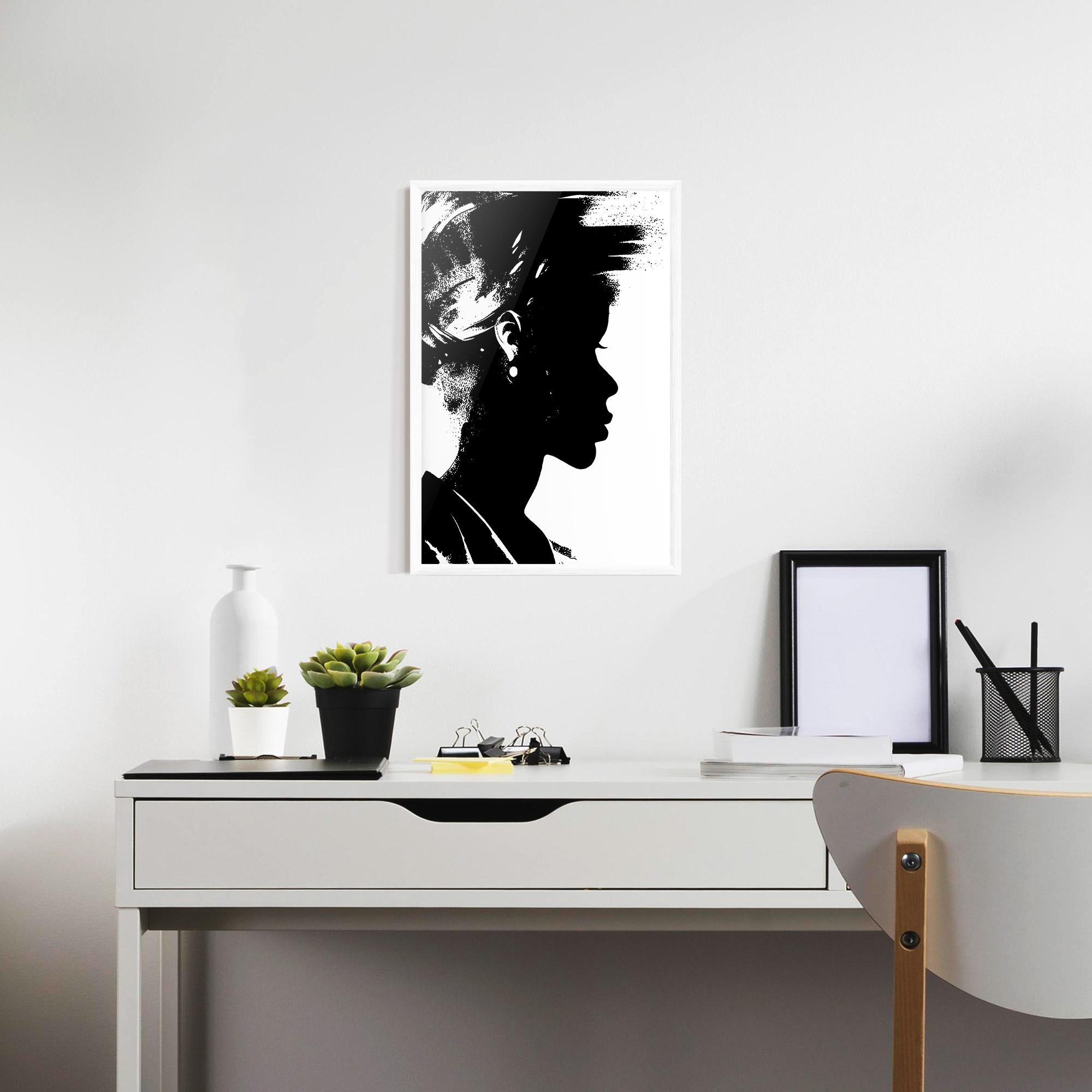 Gerahmte Poster Black Silhouette mockup 7