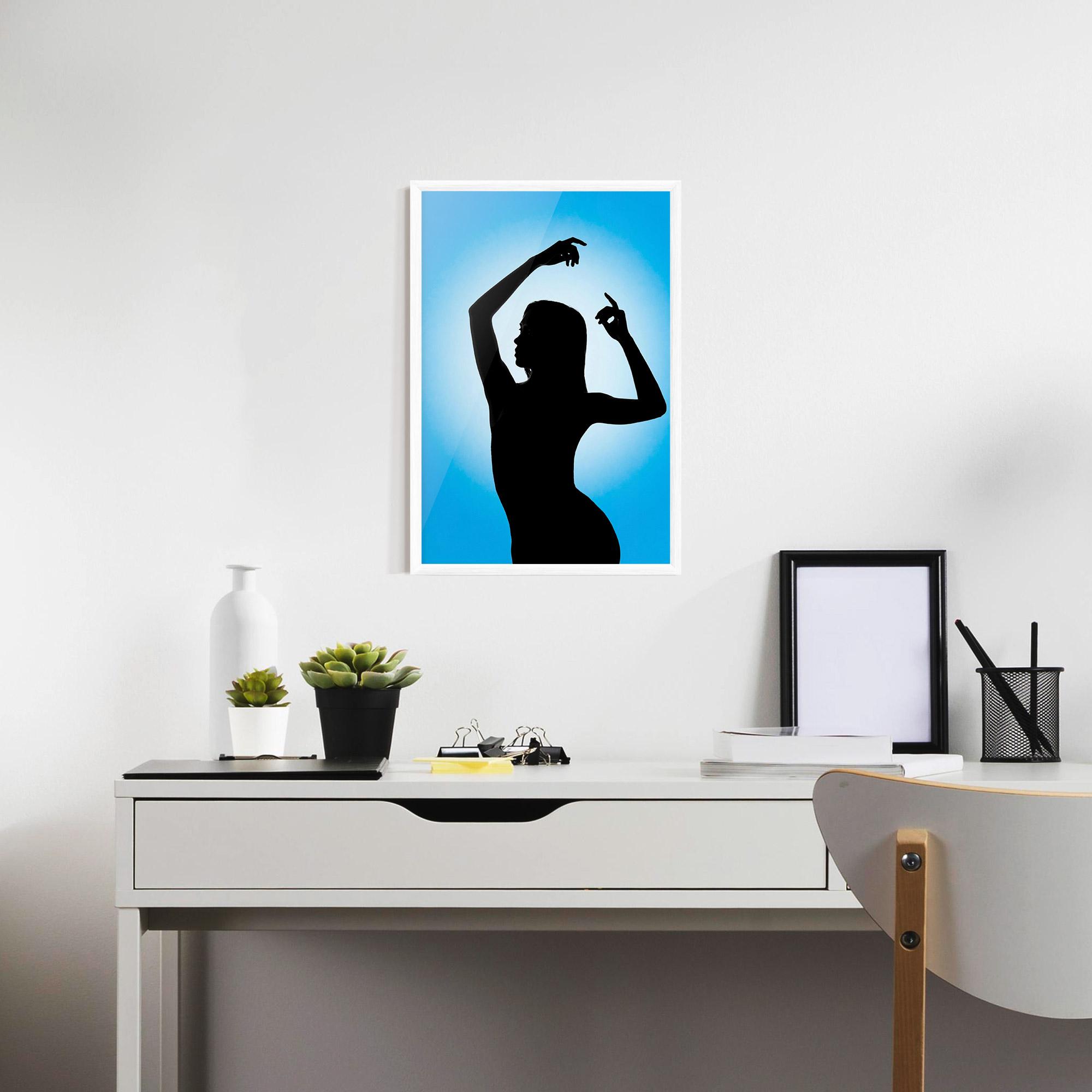 Gerahmte Poster Blue Background mockup 7