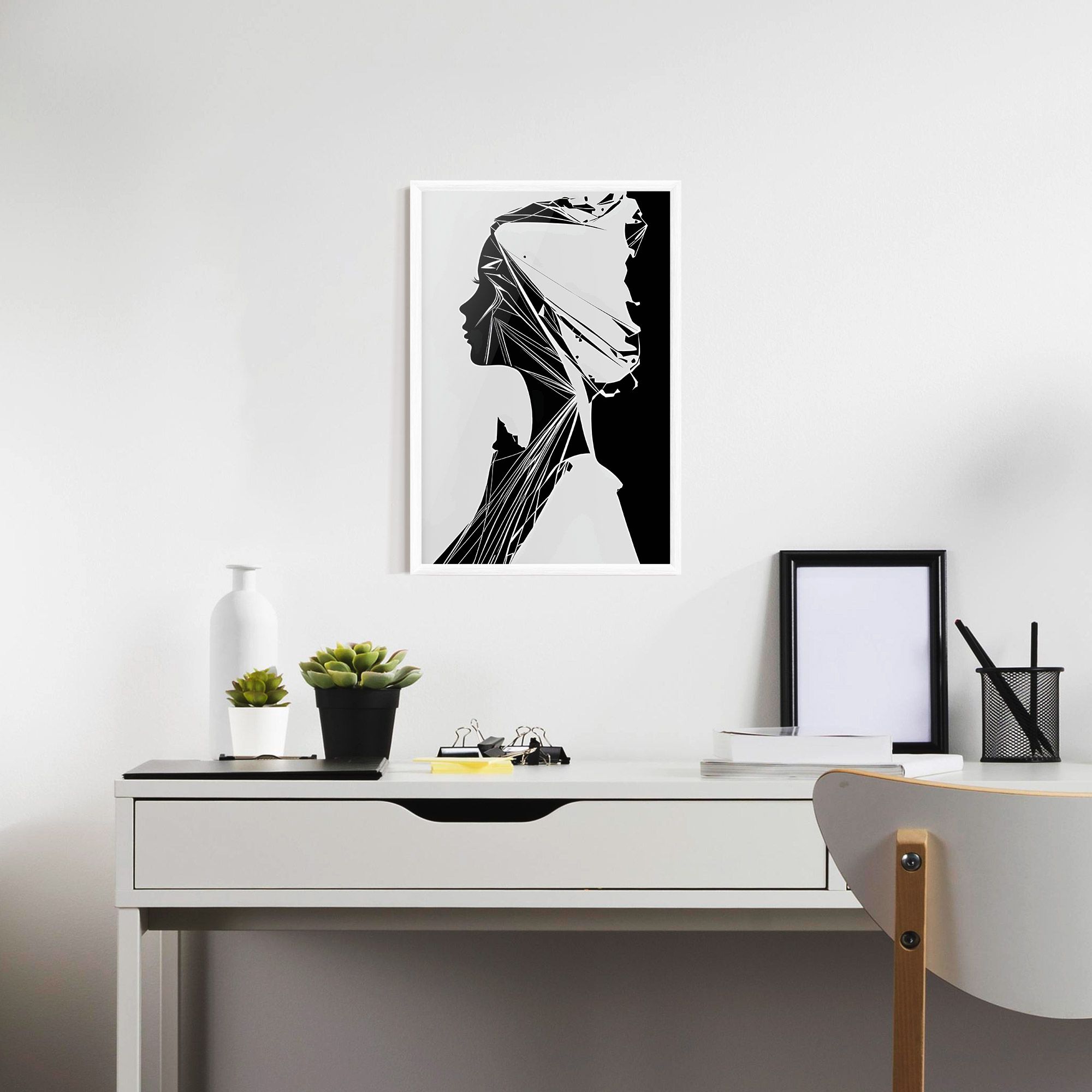 Girl Shilouette Art mockup 7