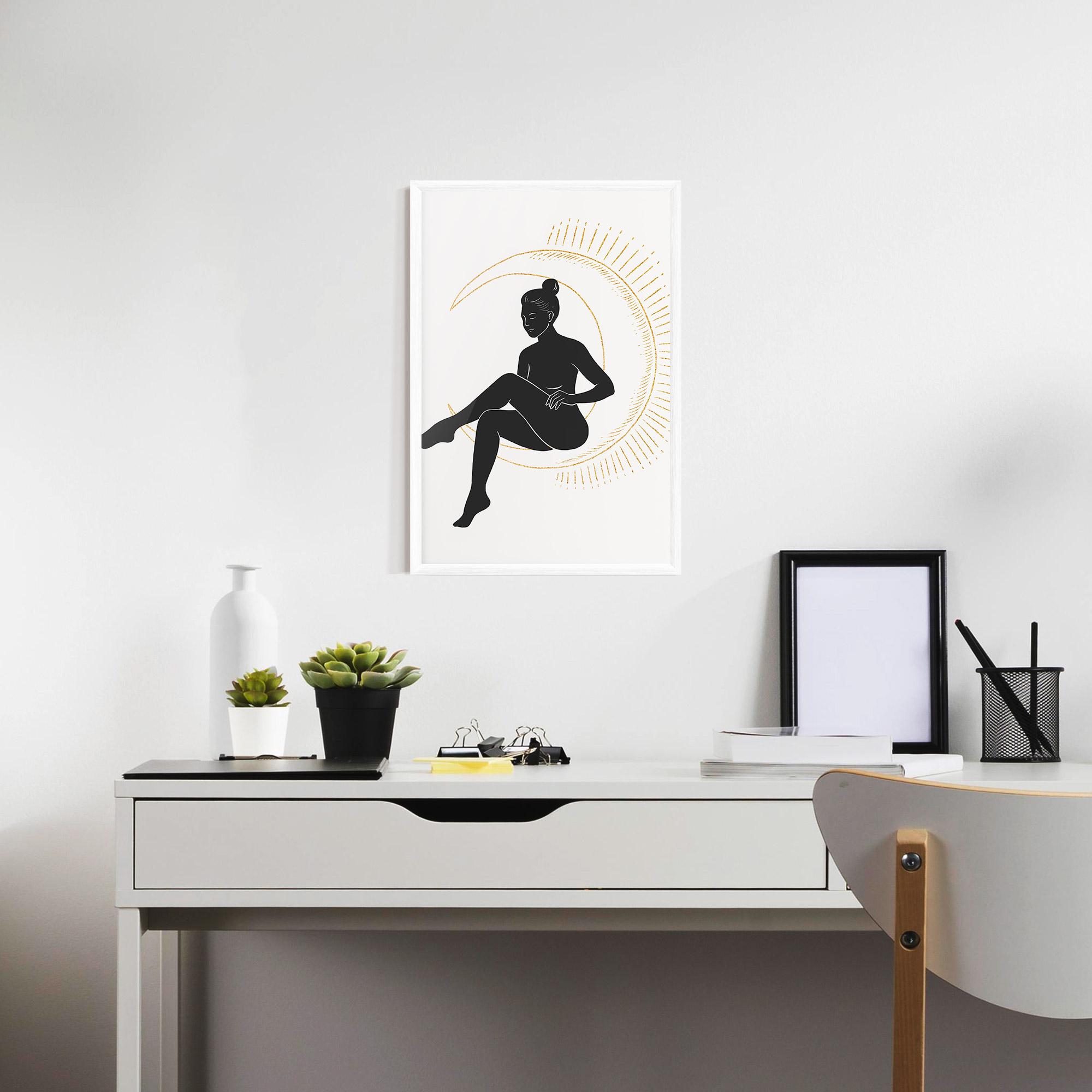 Gerahmte Poster Sitting On The Moon mockup 7