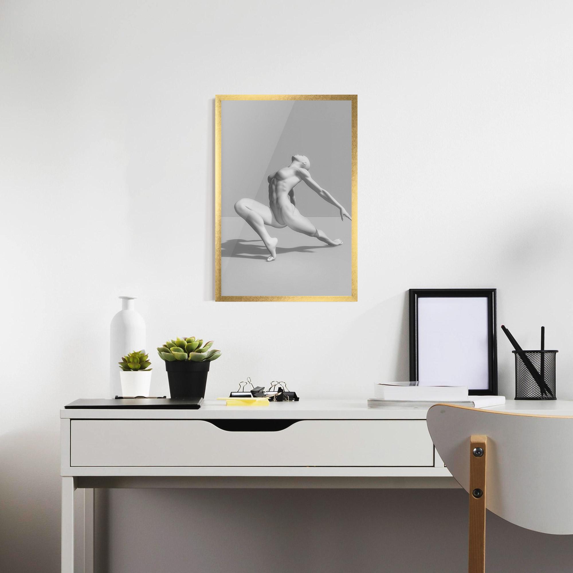Gerahmte Poster 3d Ballet Pose mockup 7