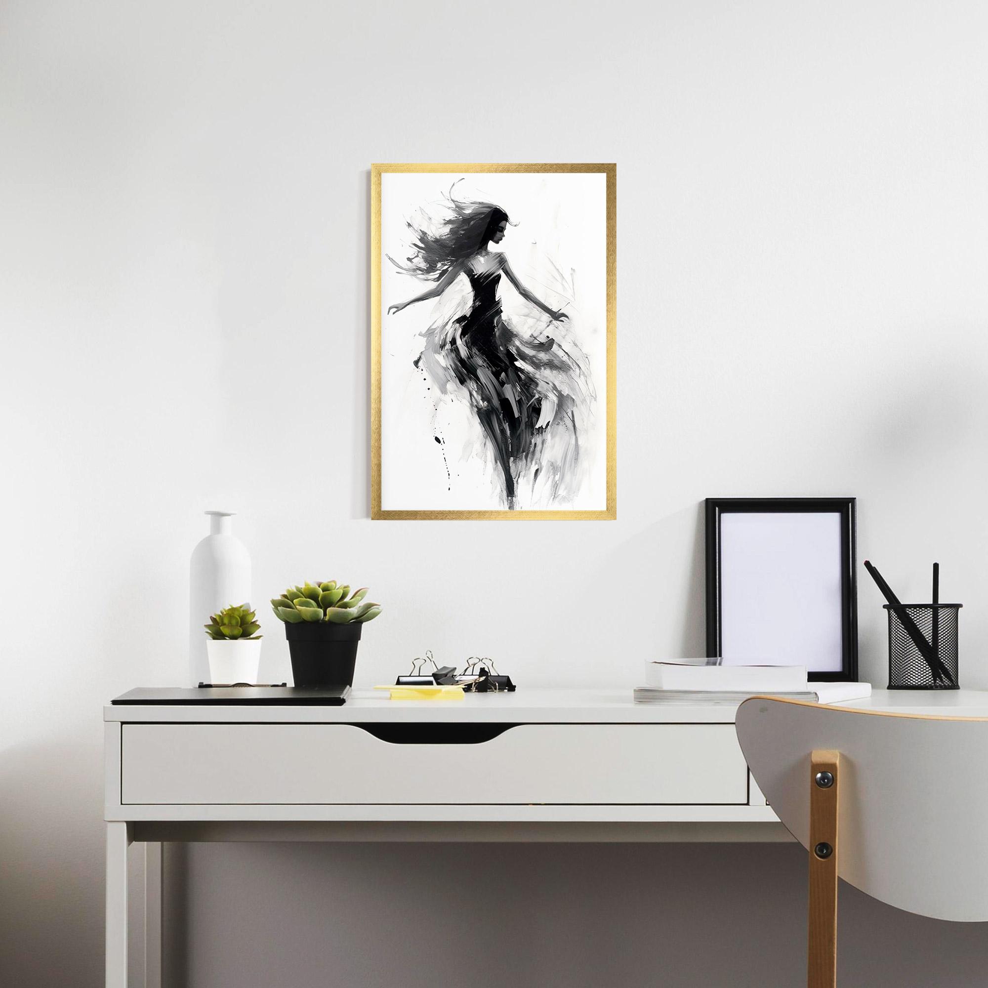 Gerahmte Poster Black Ink Woman mockup 7