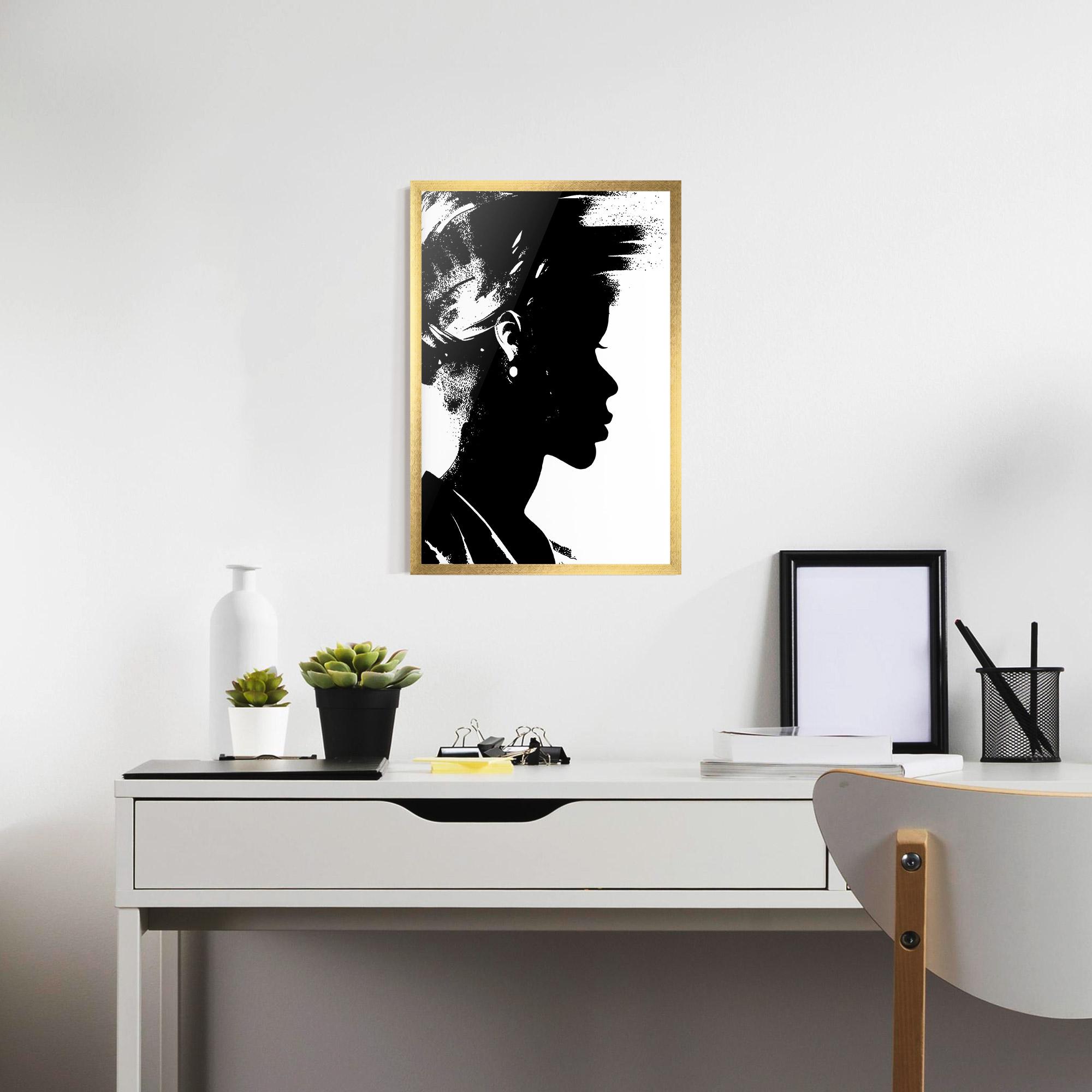 Gerahmte Poster Black Silhouette mockup 7