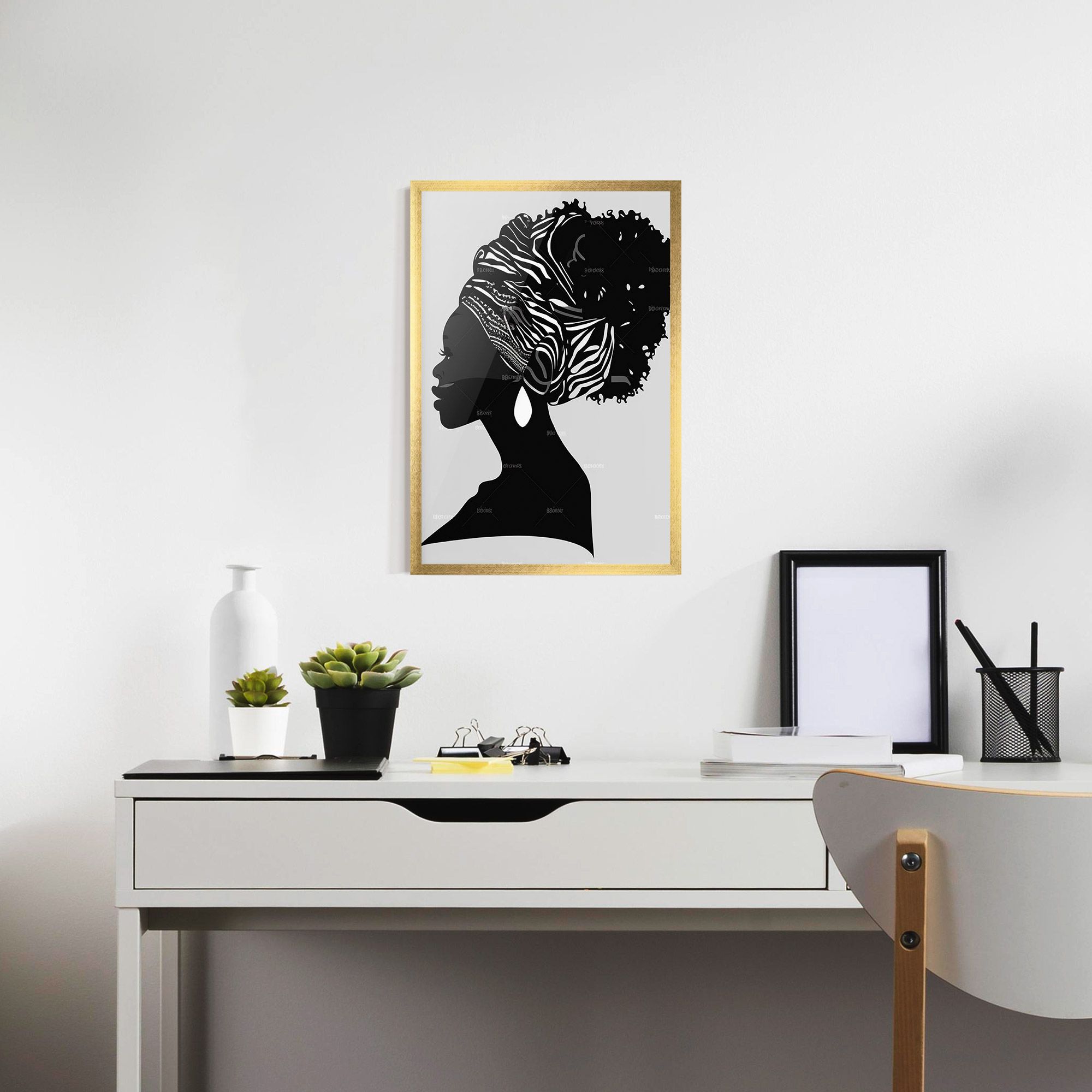 Black Woman Silhouette mockup 7