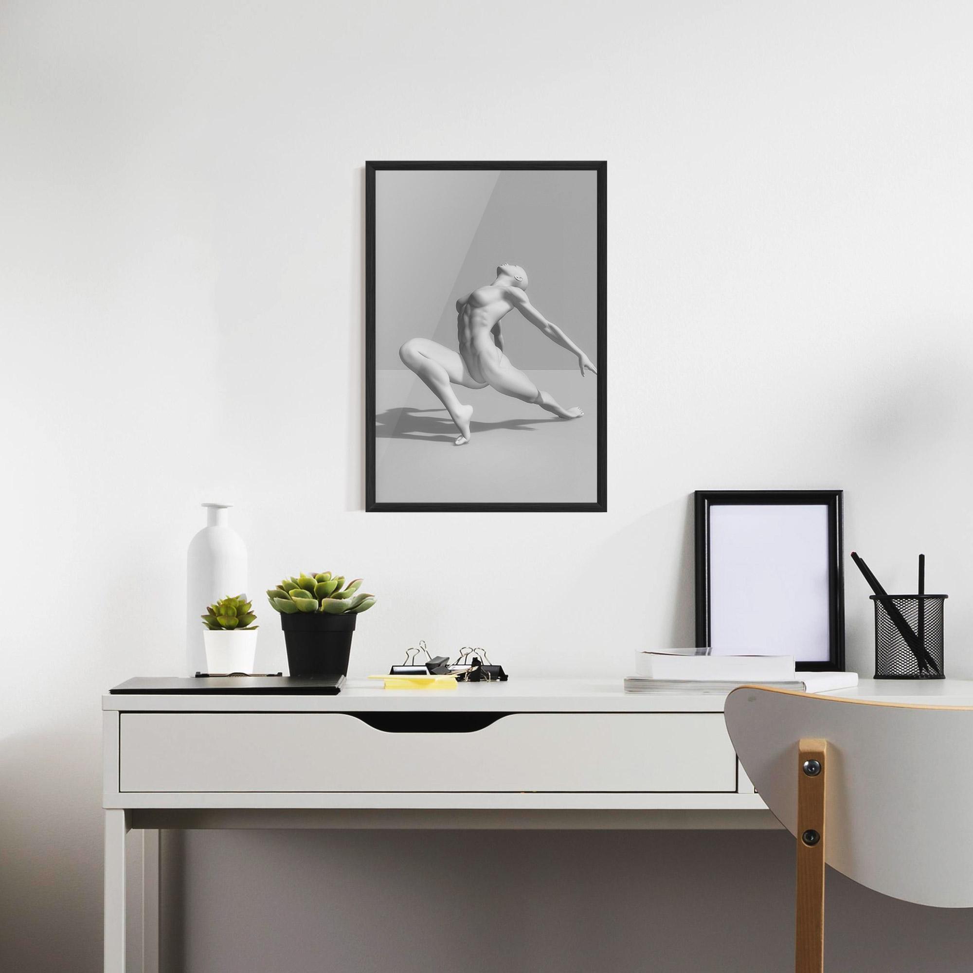 Gerahmte Poster 3d Ballet Pose mockup 7
