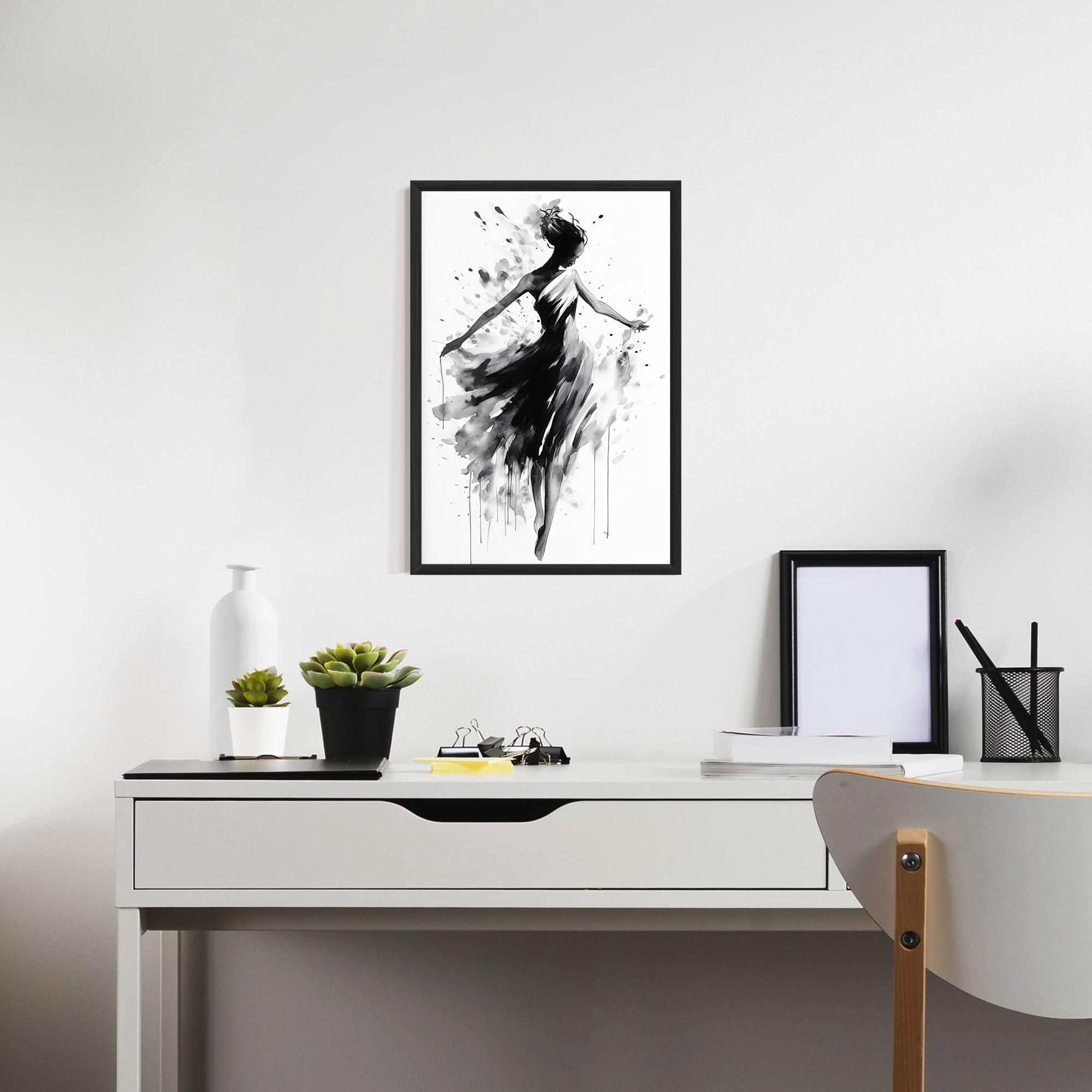 Gerahmte Poster Beautiful Dancing Woman mockup 7